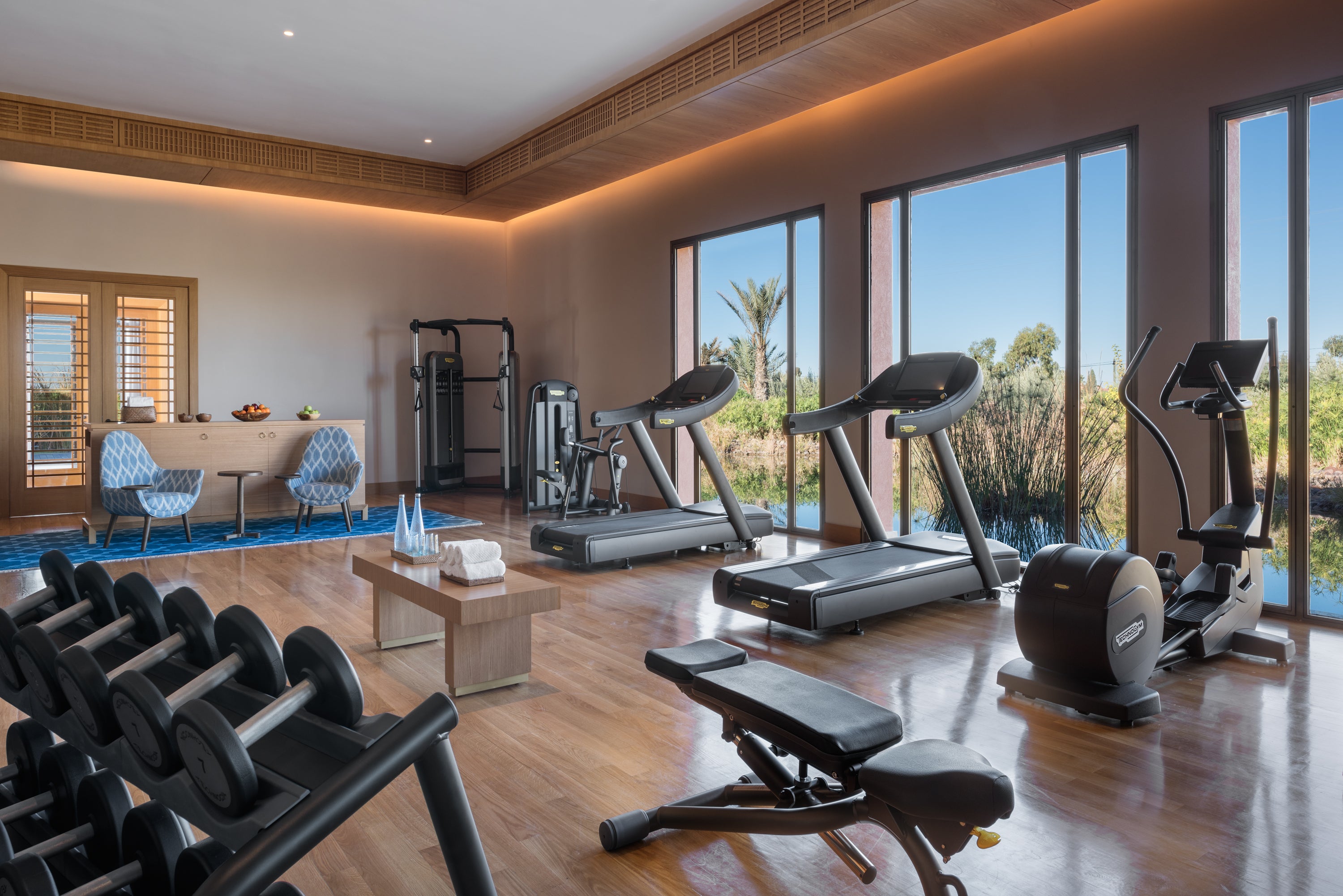 The spa has a fully equipped fitness centre as well as complimentary classes