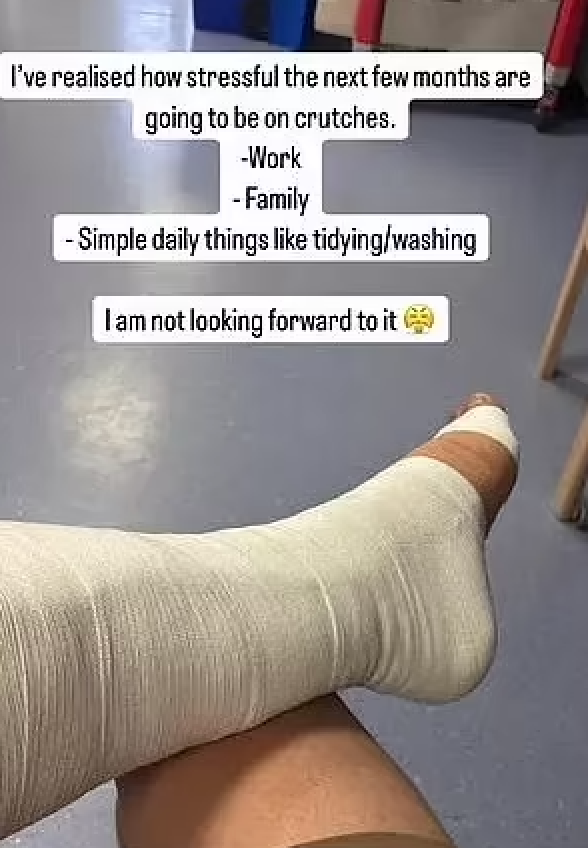 Former X Factor contestant Myles Stephenson has revealed he's torn his Achilles tendon