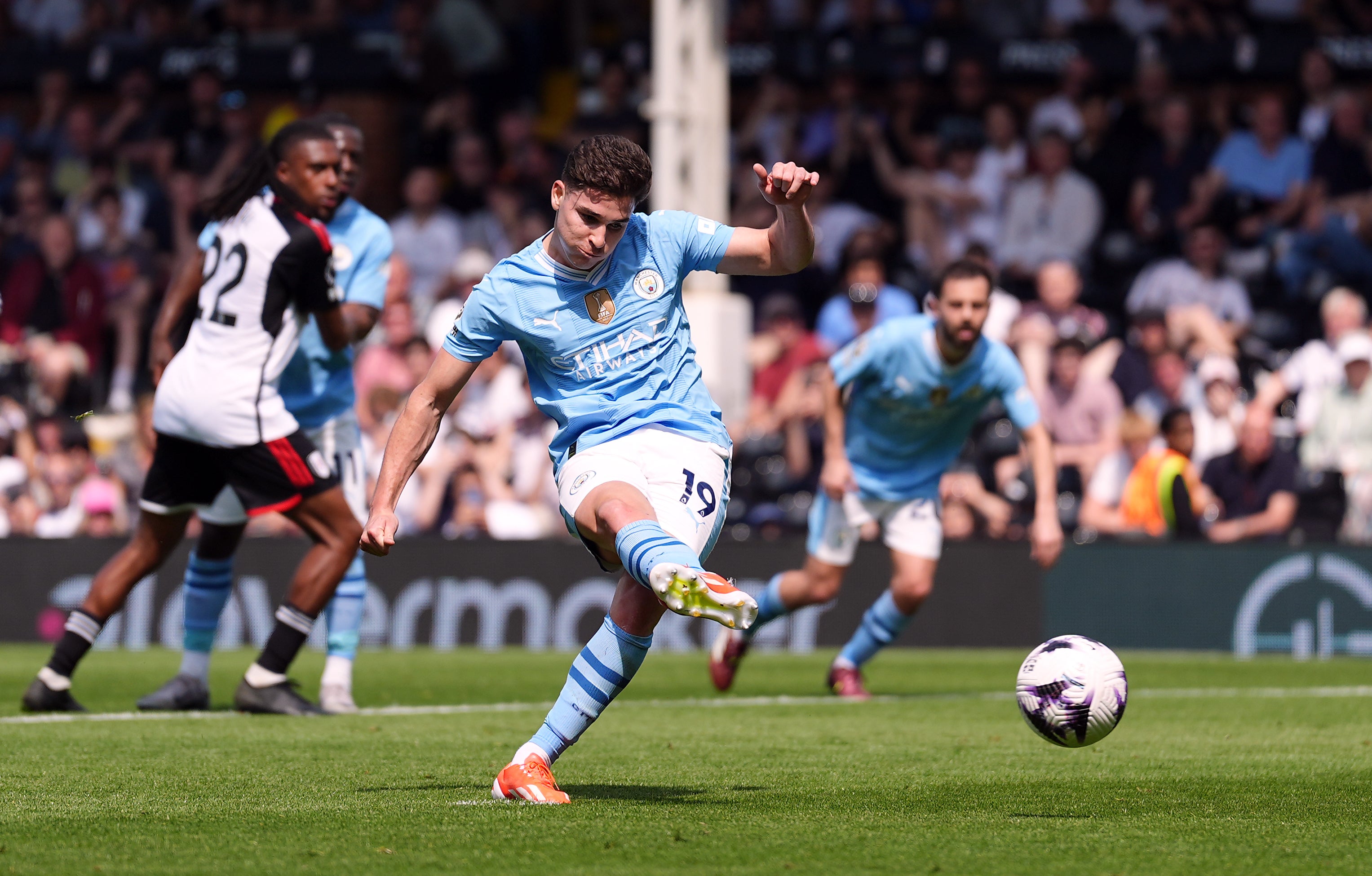 Henry believes Atletico Madrid’s former Manchester City striker Julian Alvarez could be the answer to Arsenal’s problems (Zac Goodwin/PA)
