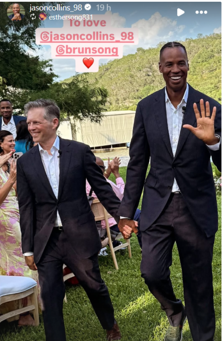 Collins e Green começaram a namorar em 2014, a estrela da NBA saiu como um homossexual em breve