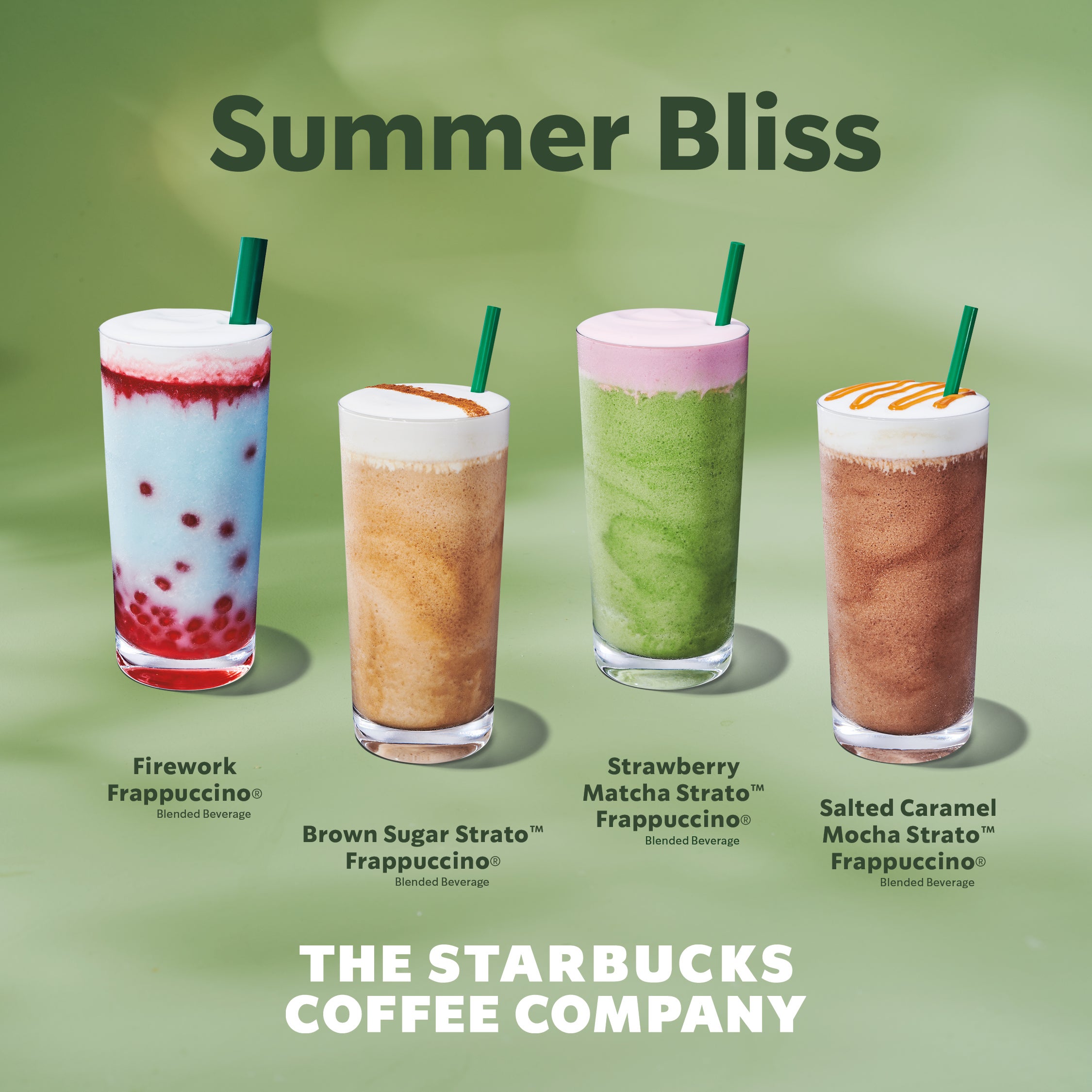 Starbucks will welcome four new Frappuccinos this summer