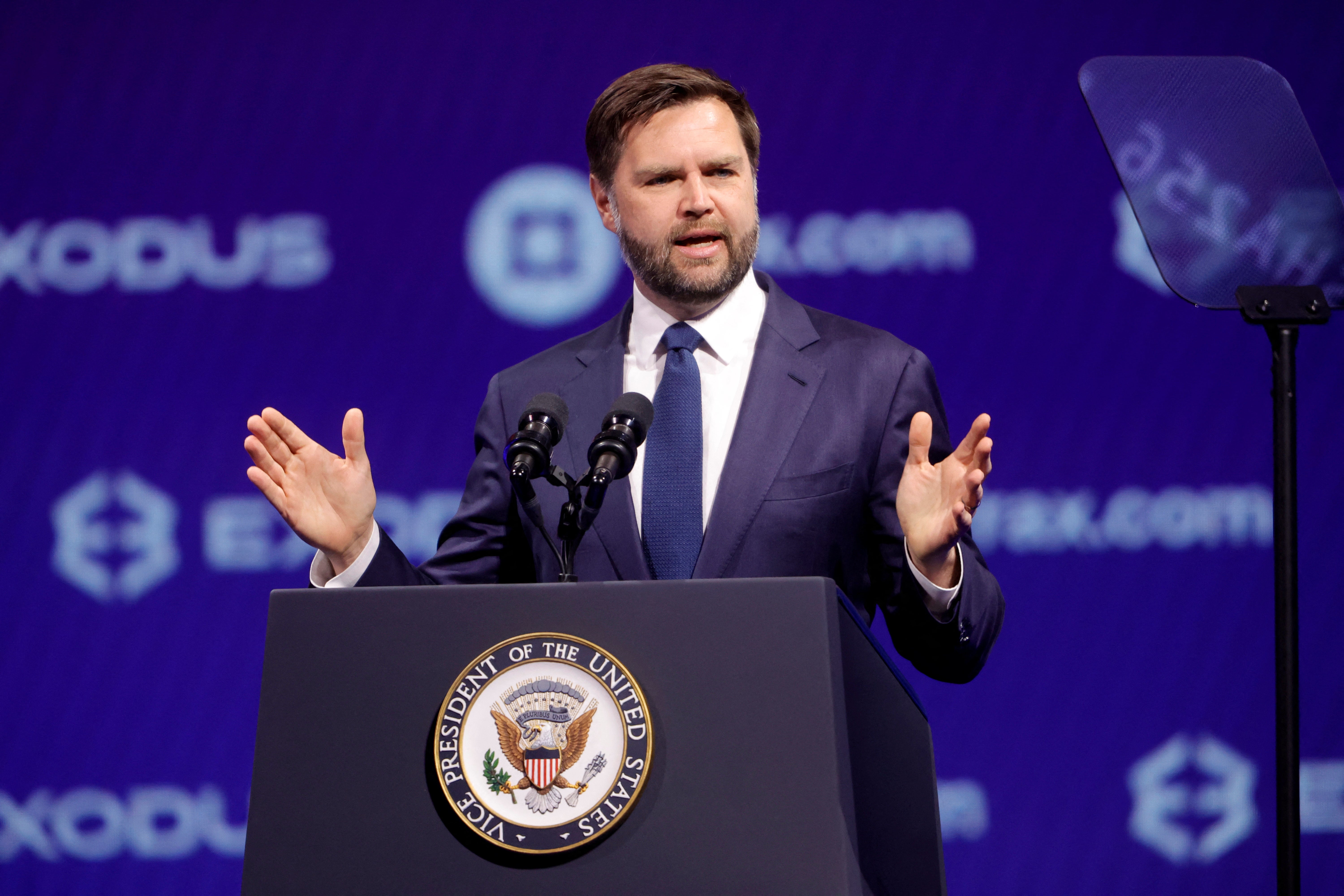 The U.S. Vice President made the crack onstage during an event