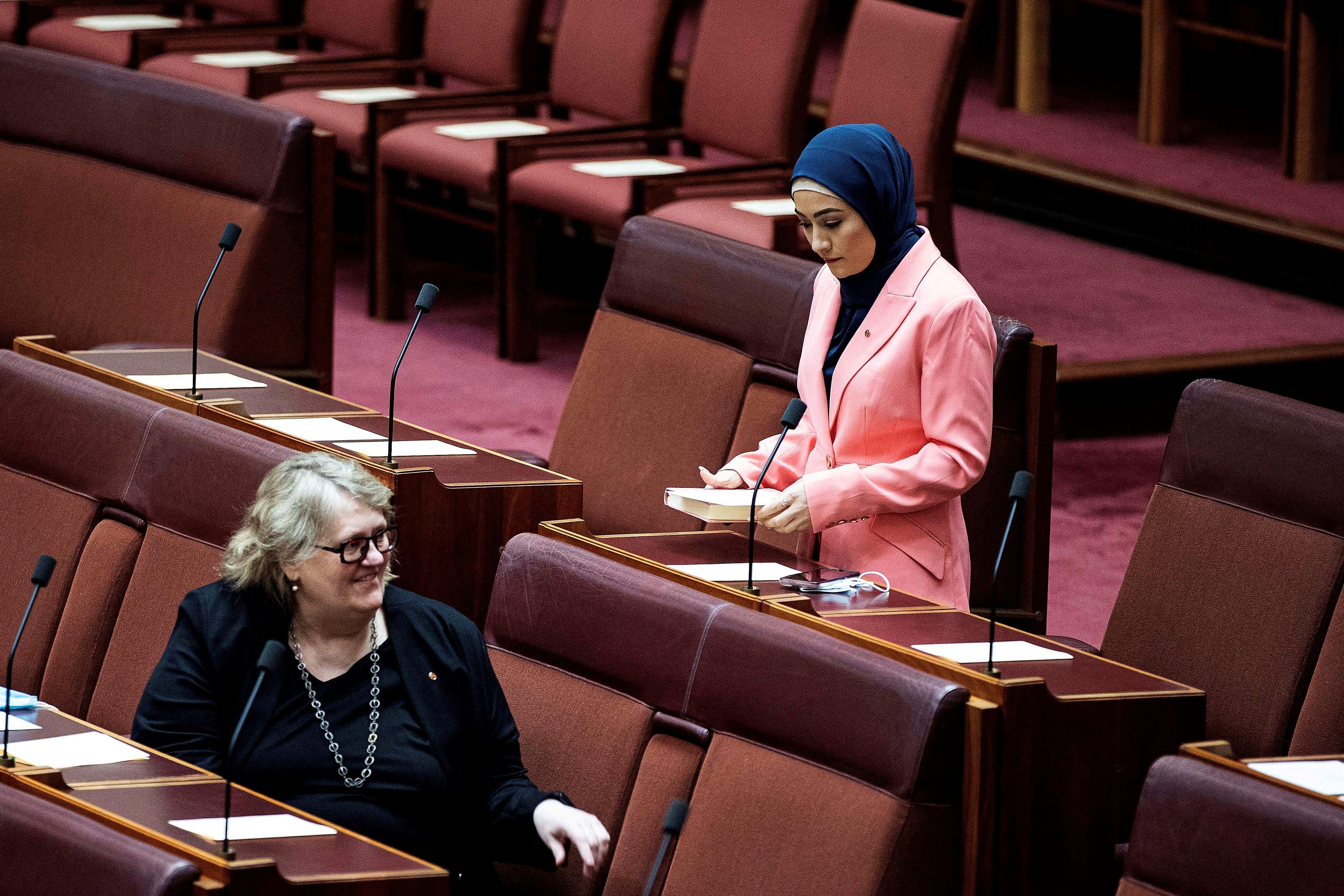 File. Fatima Payman left the Labor Party in 2024 after crossing the floor to support a Greens motion advocating for the recognition of Palestinian statehood