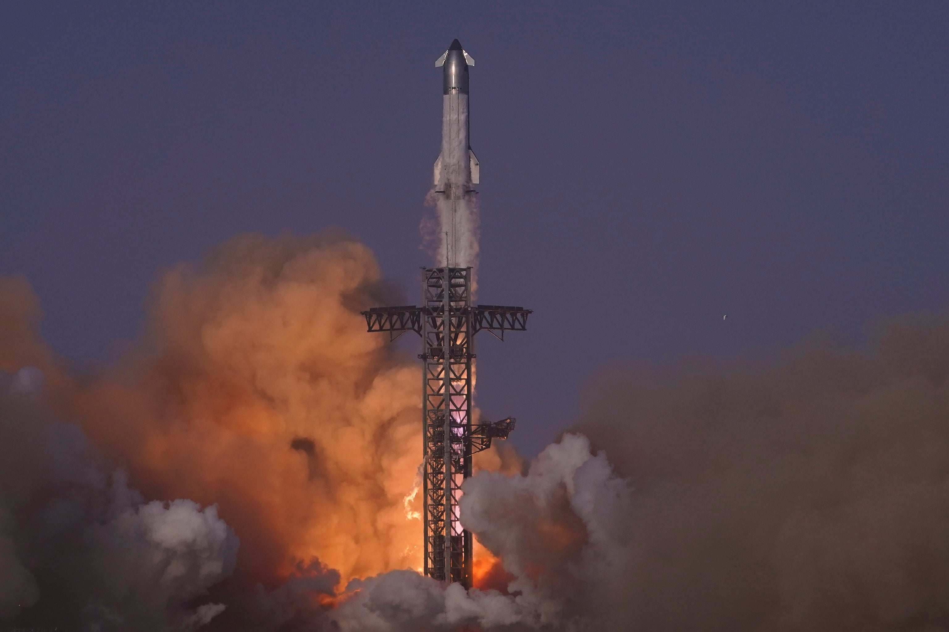 SpaceX's mega rocket Starship makes a test flight from Starbase, Texas, Tuesday, 27 May, 2025