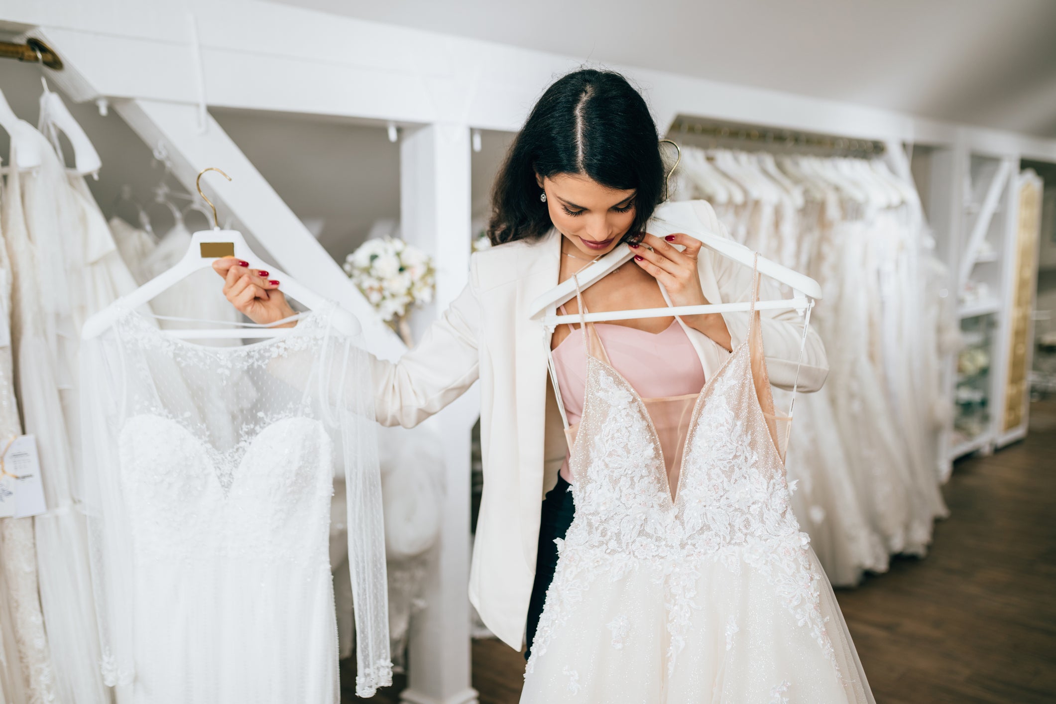 Assistants in bridal shops are calling dresses women’s names and referring to them as ‘she’