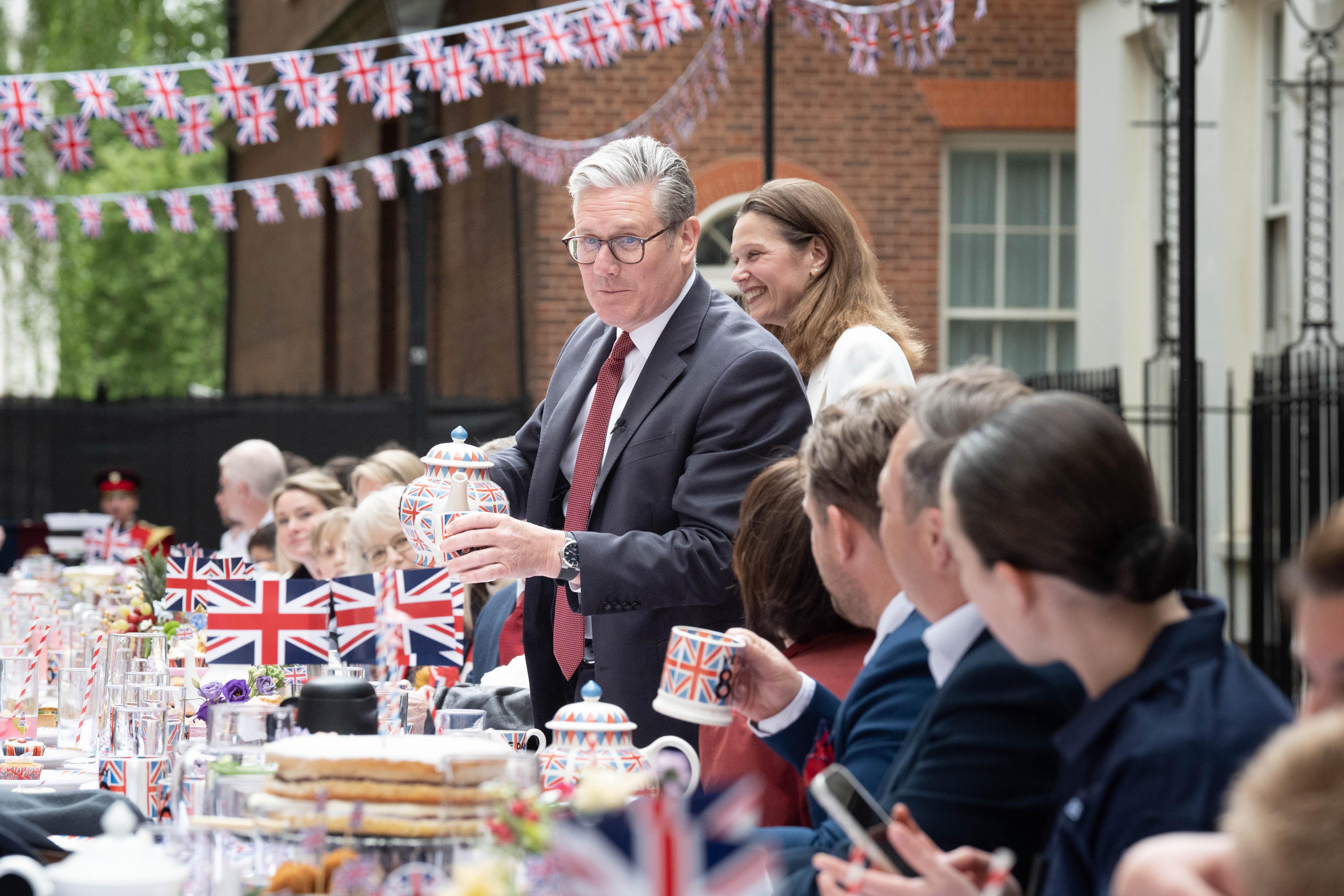 Prime Minister Sir Keir Starmer and his wife hosted a VE Day 80th anniversary street party in Downing Street (Stefan Rousseau/PA)