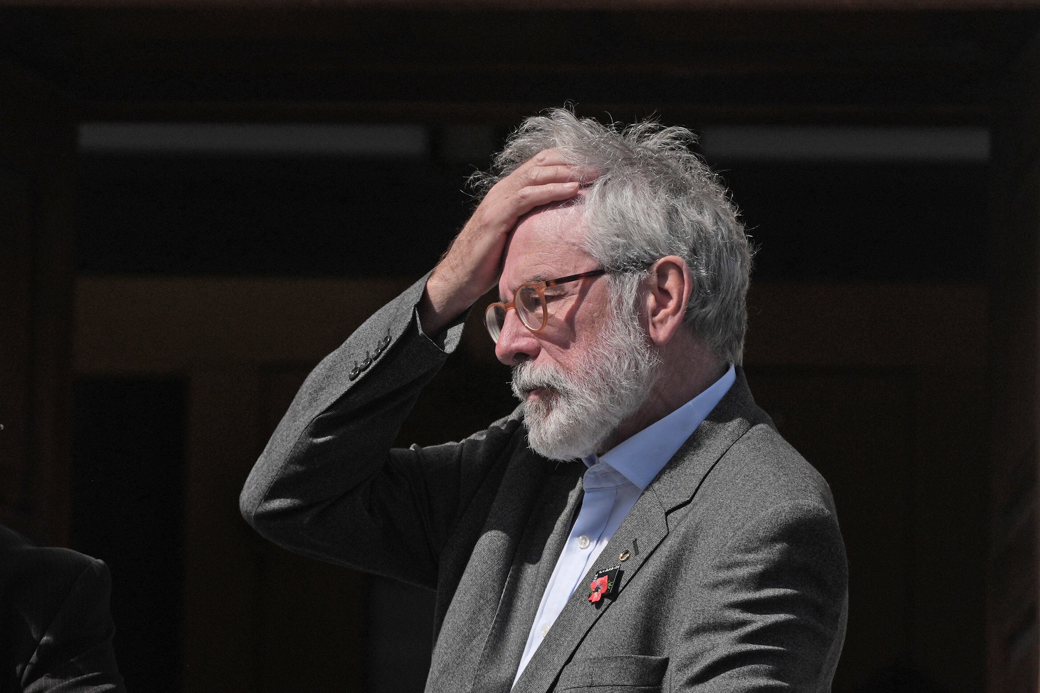 Former Sinn Fein president Gerry Adams outside the High Court in Dublin (Brian Lawless/PA)