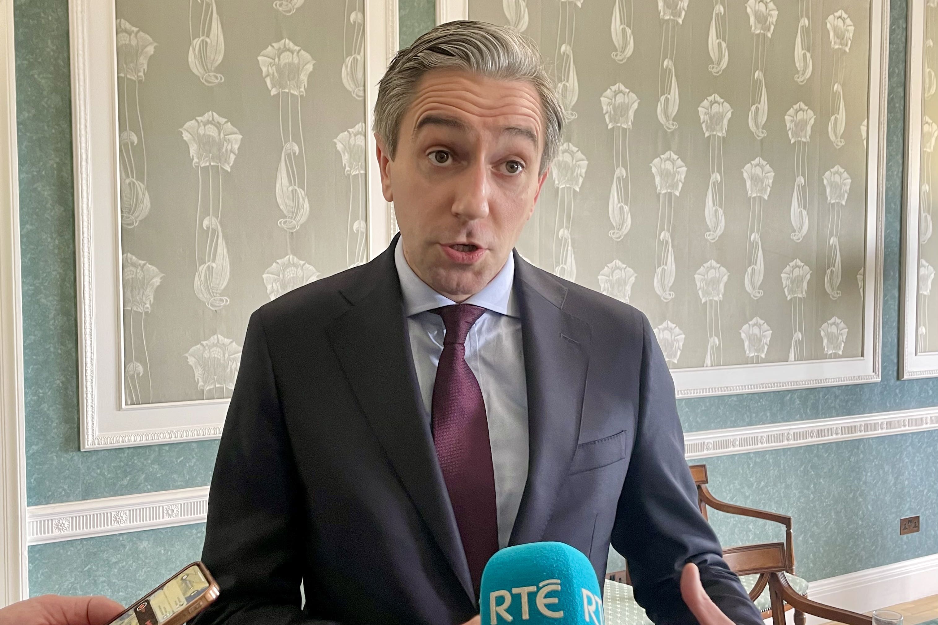 Tanaiste Simon Harris said ‘calm and measured dialogue’ is required to resolve trade differences between the EU and the US (PA)