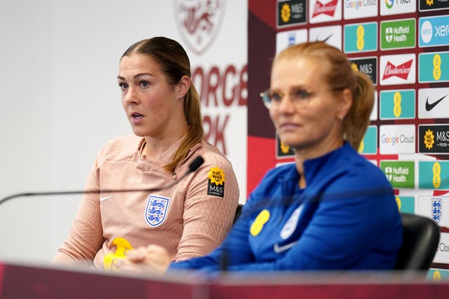 <p>Sarina Wiegman said she would not have done things differently after being criticised by Mary Earps (Joe Giddens/PA)</p>