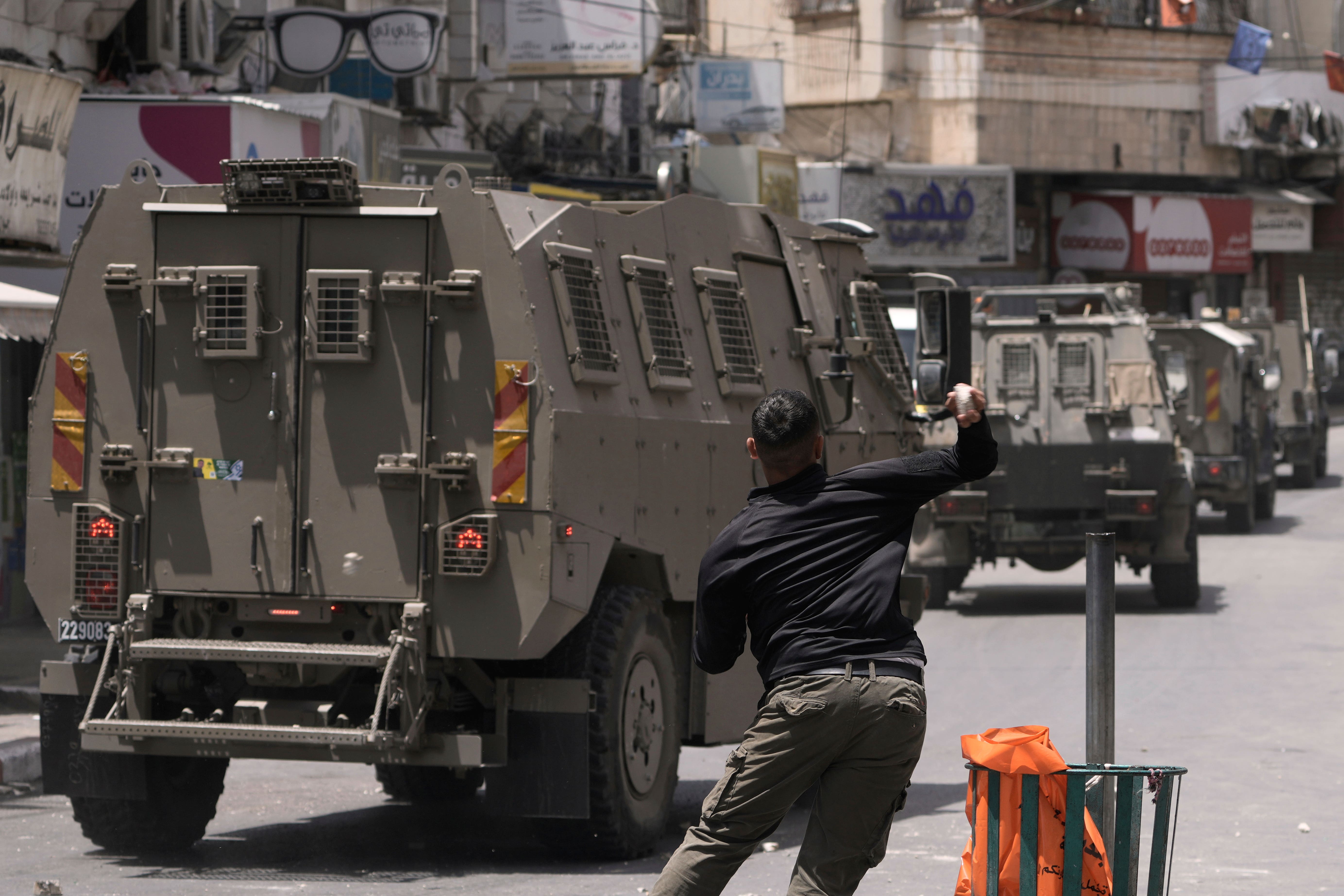 A military raid in the West Bank city of Nablus (AP)