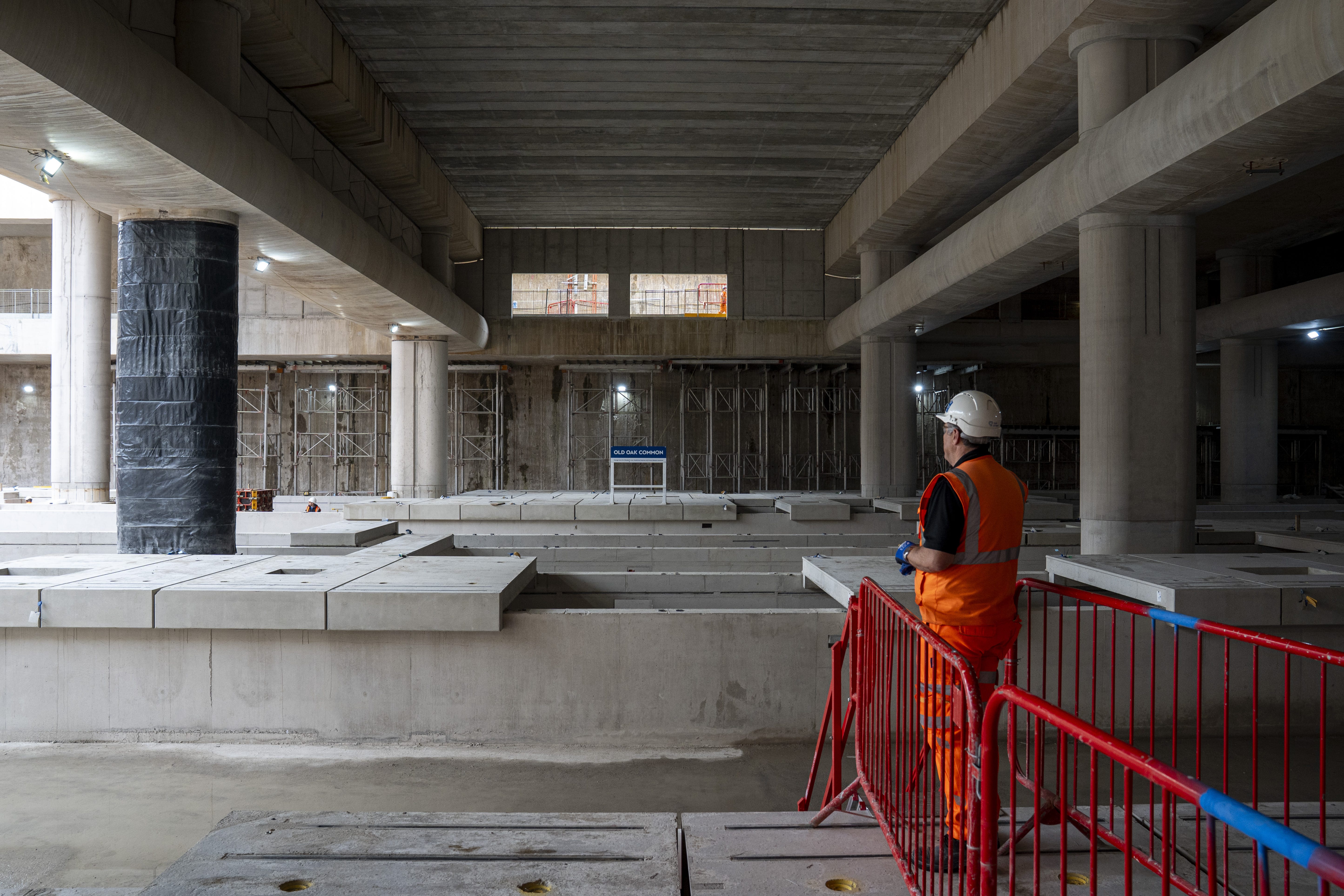 HS2 has revealed the first platform section on the high-speed railway (Ben Whitley/PA)