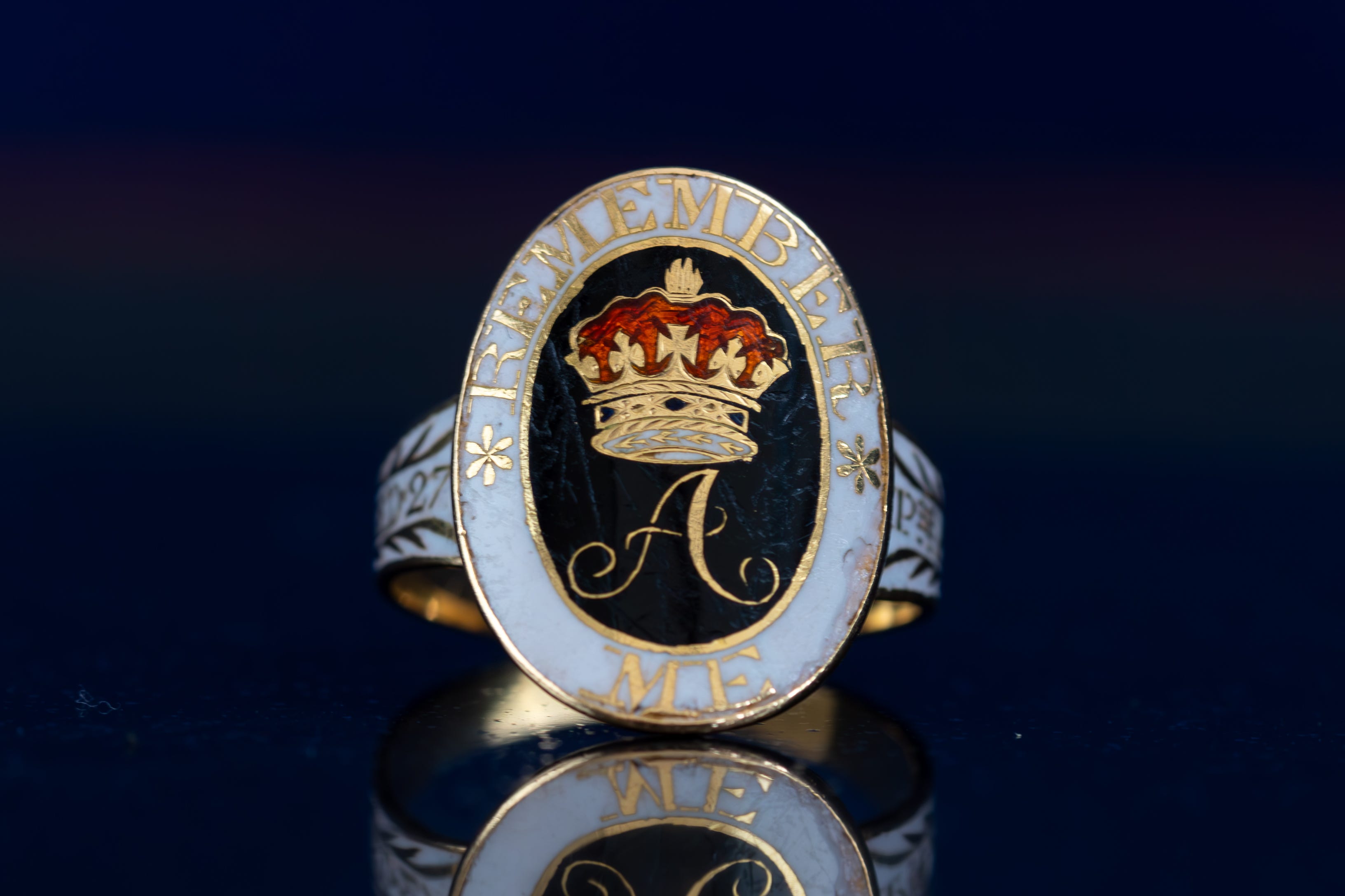 The rare royal mourning ring was bought from a charity shop in Leicester for just £15 (Hansons Auctioneers/PA)