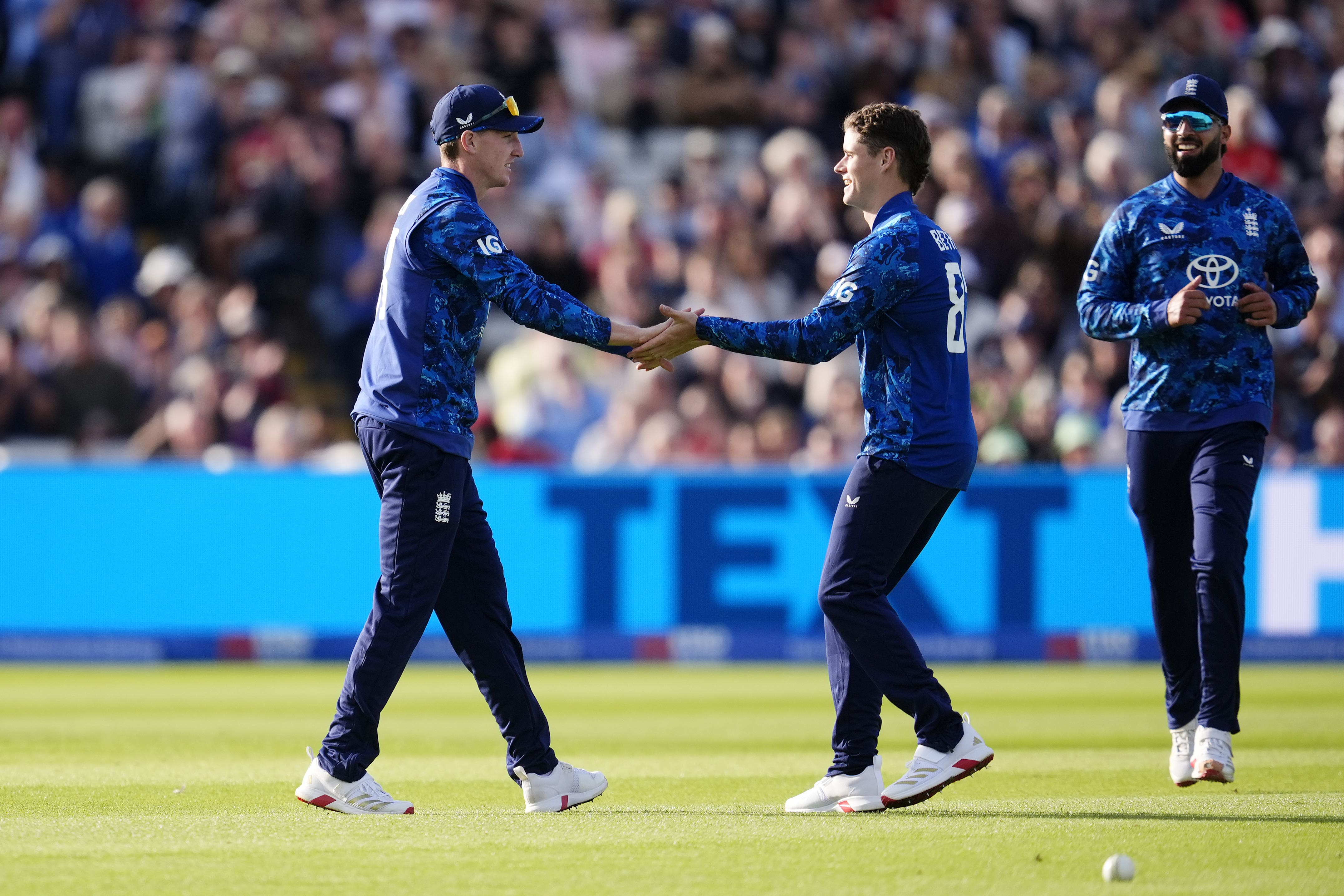 England captain Harry Brook (left) heaped praise on Jacob Bethell (Nick Potts/PA)