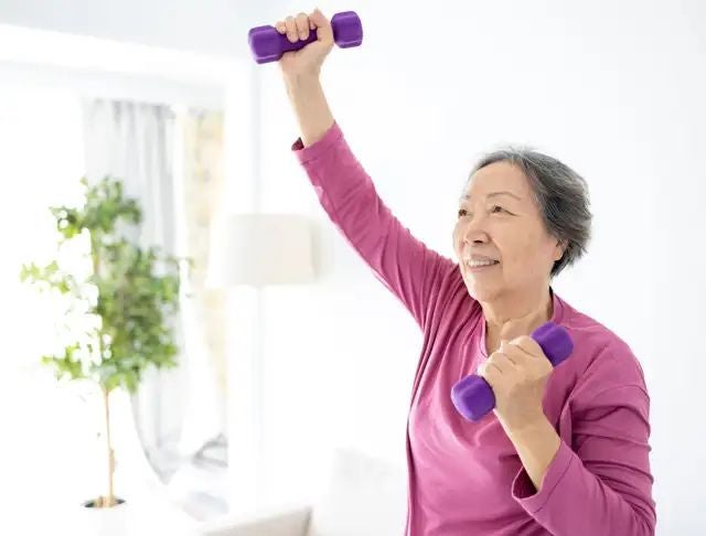 Lifting weights is great for keeping strong bones