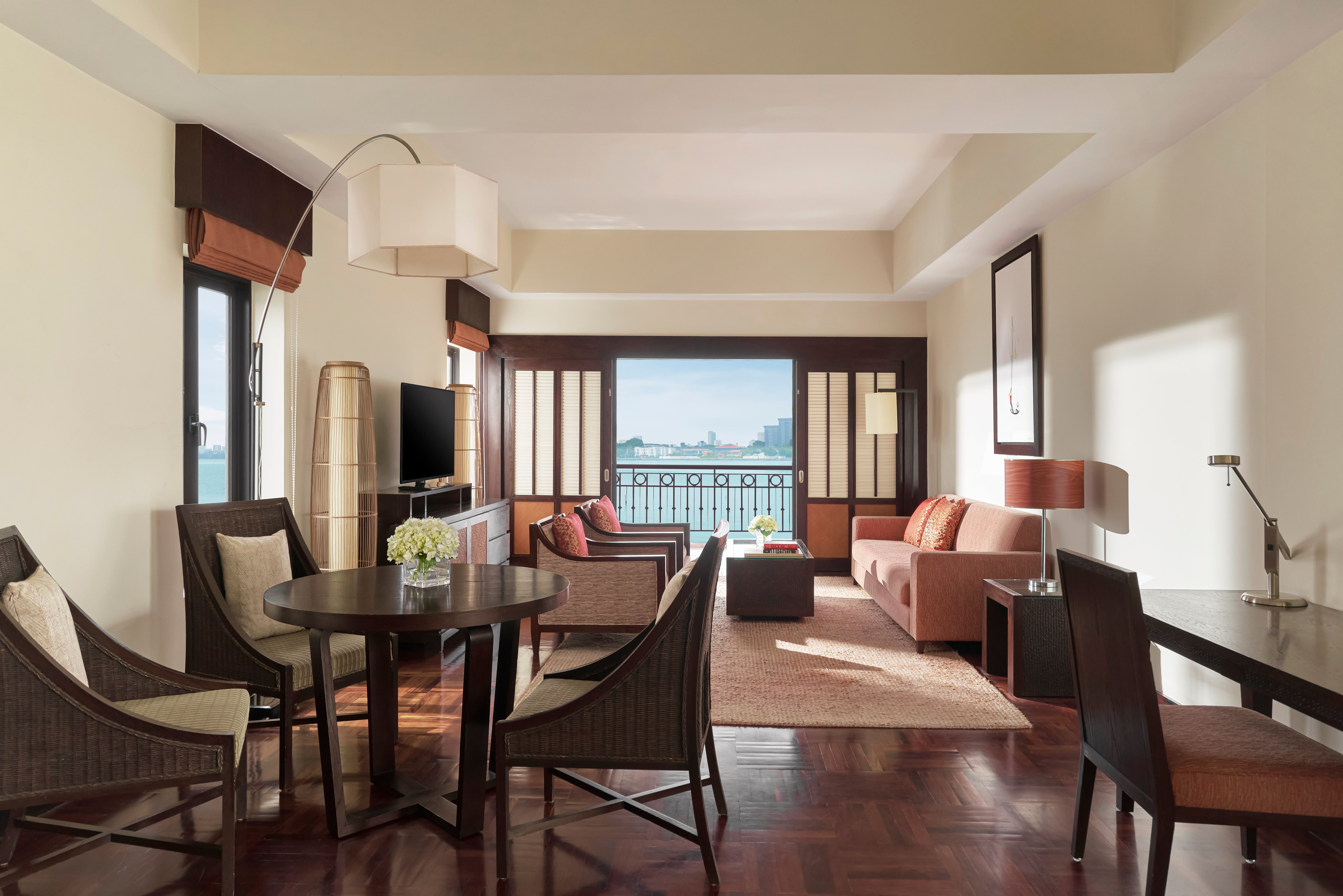Rooms at the InterContinental Hanoi have uninterrupted balcony views