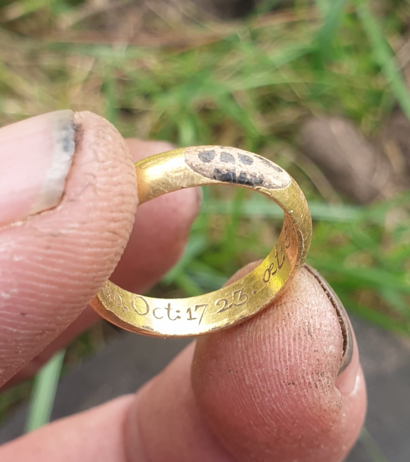 The ring, crafted in gold and enamel, is a mourning ring linked to an ancestor of Gawdy Hall Estate in Norfolk