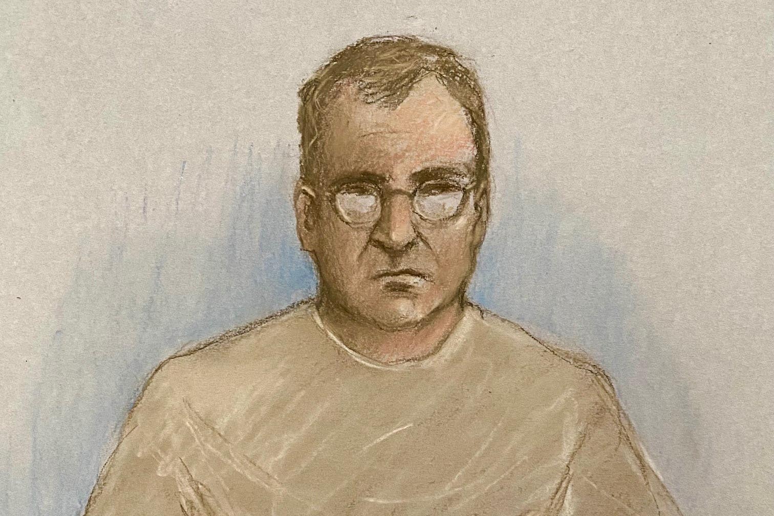 Russian container ship captain Vladimir Motin appearing from HMP Hull via videolink, at the Old Bailey (Elizabeth Cook/PA)