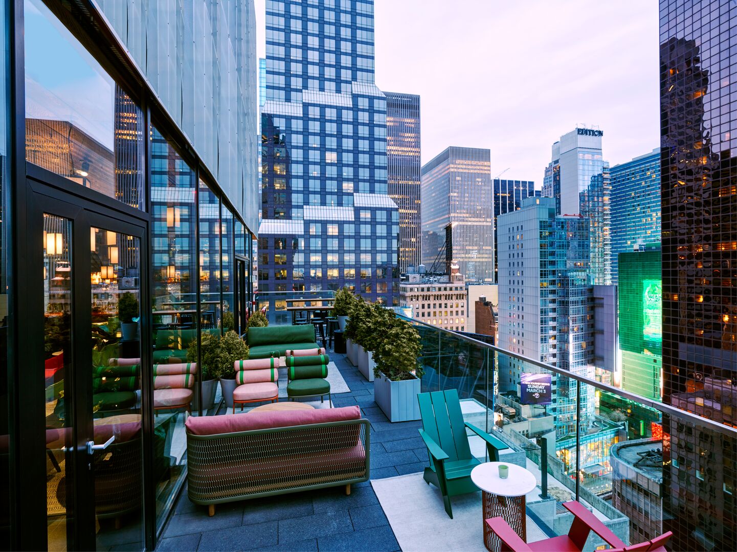 Head to citizenM’s rooftop bar for tipples with a view