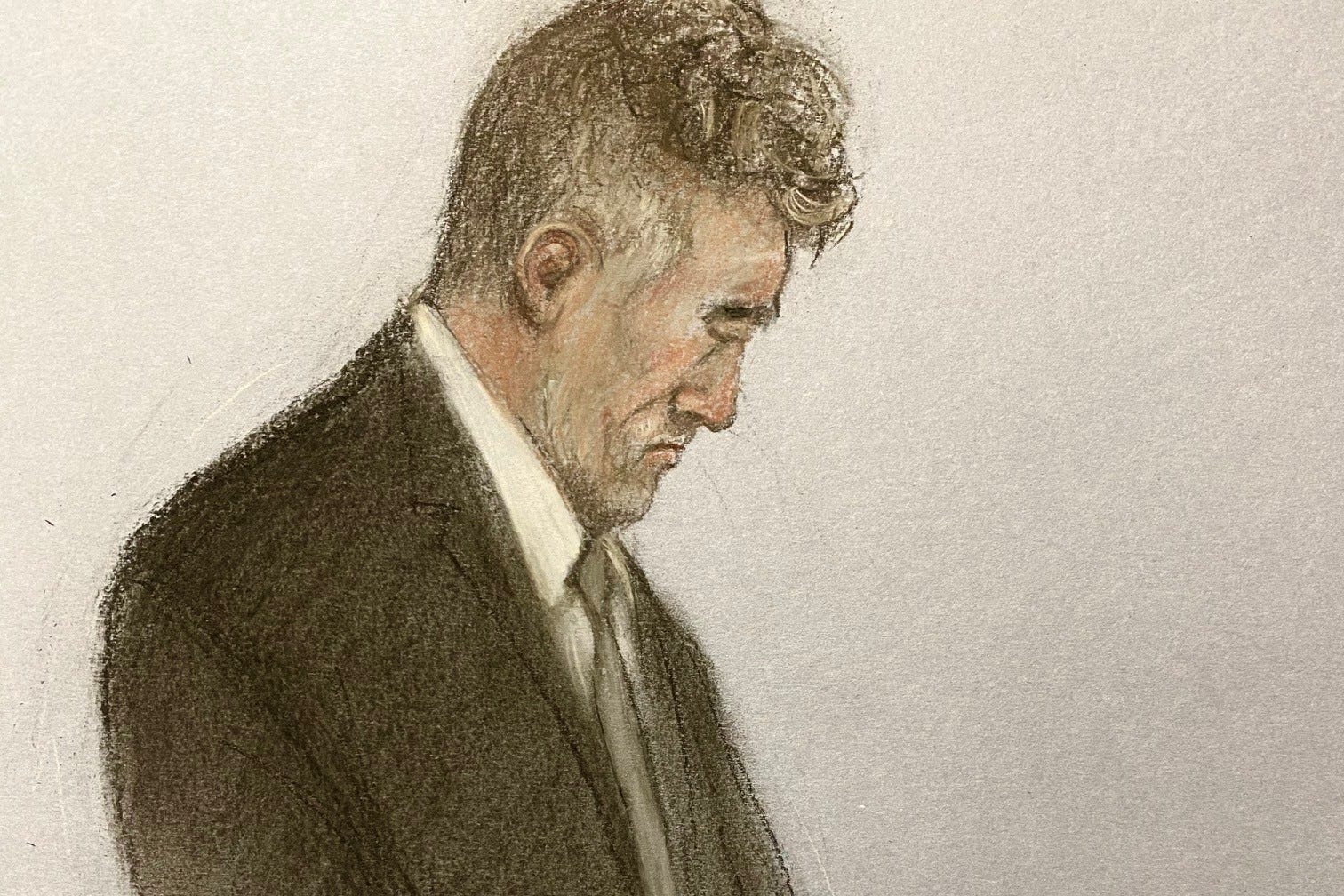 A court artist sketch of Paul Doyle, 53, appearing at Liverpool Magistrates’ Court