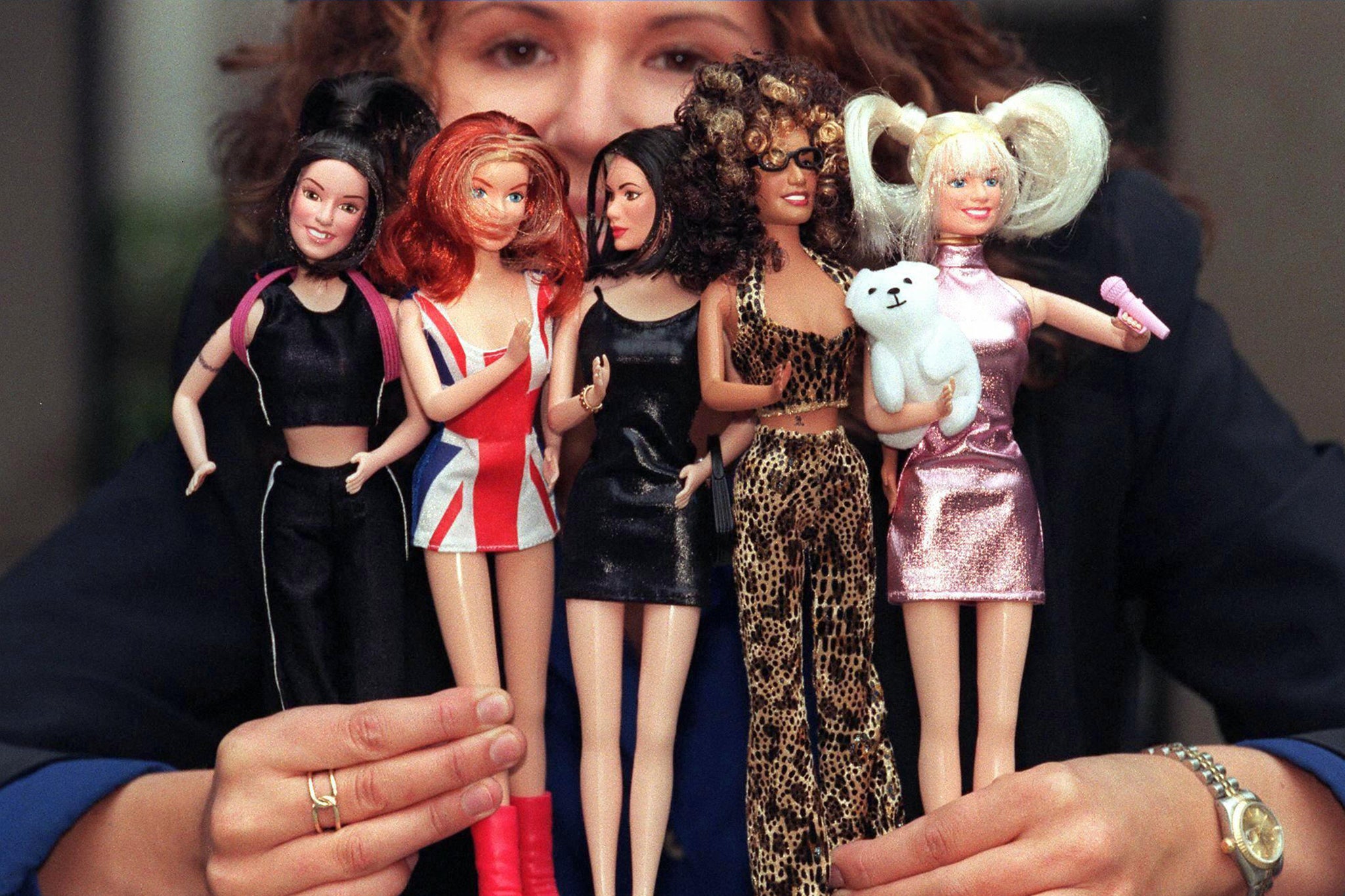 Practically Utopia: a set of Spice Girls dolls, photographed in 1997