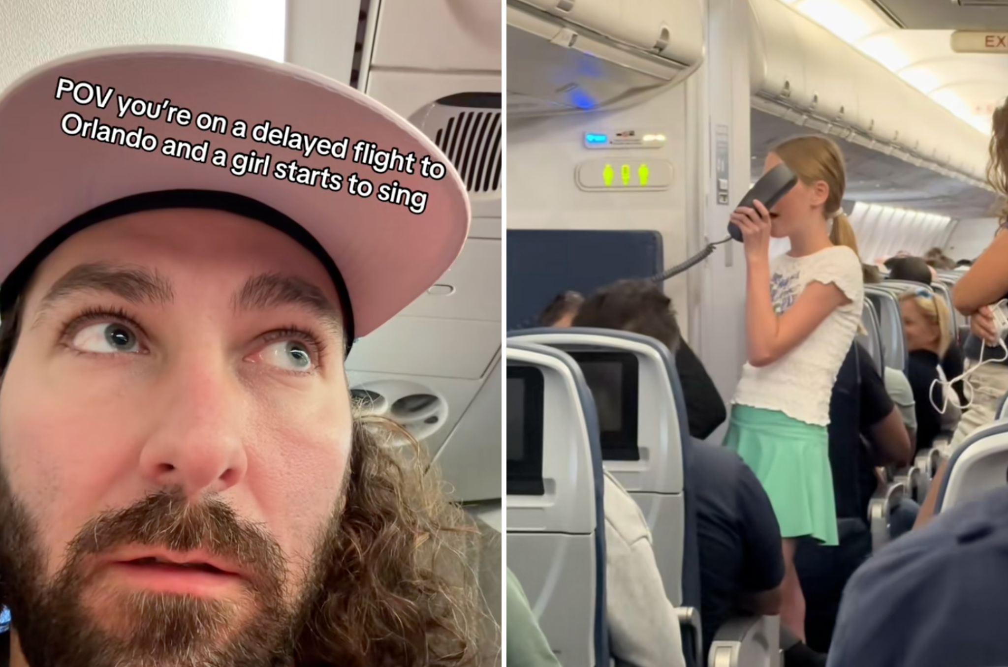 A young girl serenaded a Delta flight to Orlando