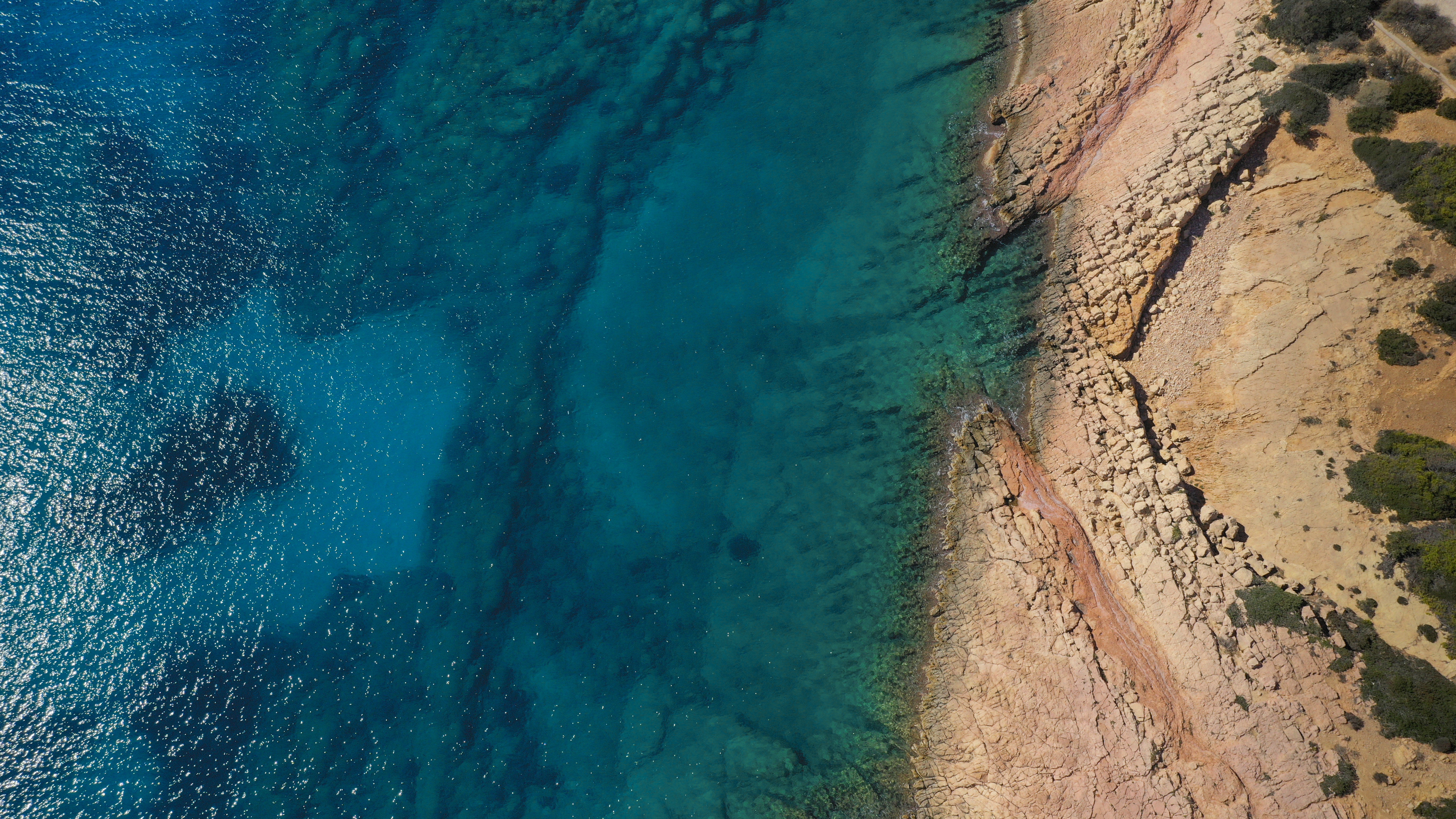The wild landscape of Vouliagmeni, along the Athens Riviera in Greece