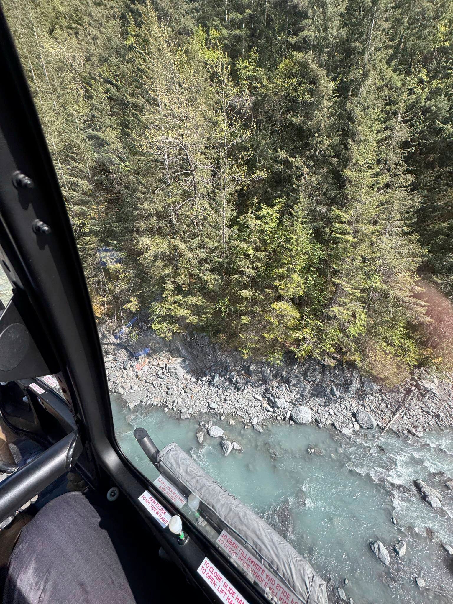 The creek near Seward, Alaska, where Kell Morris was trapped under a 700lb boulder