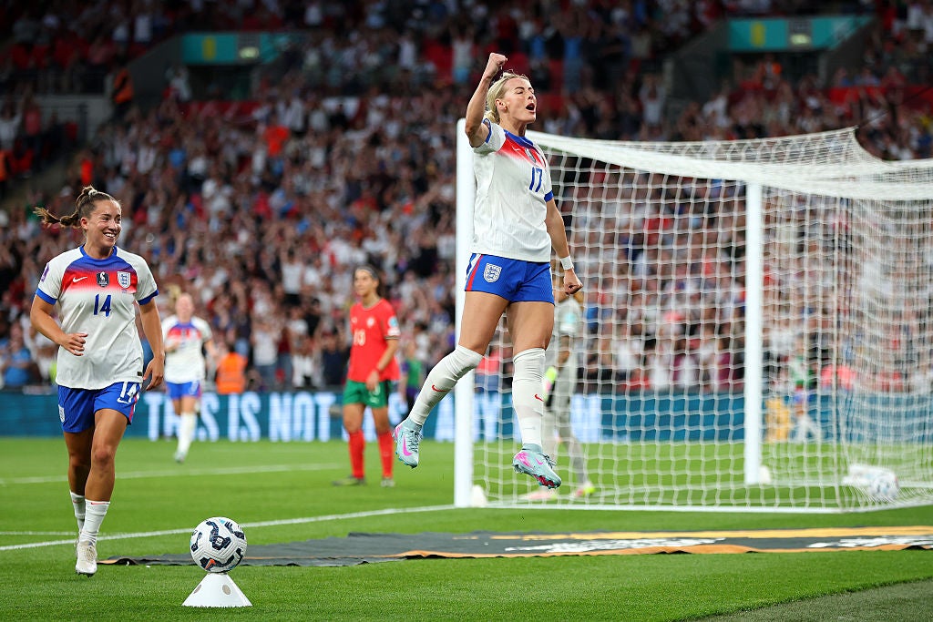 Chloe Kelly vyšla z lavičky, aby skóroval Anglie šestý