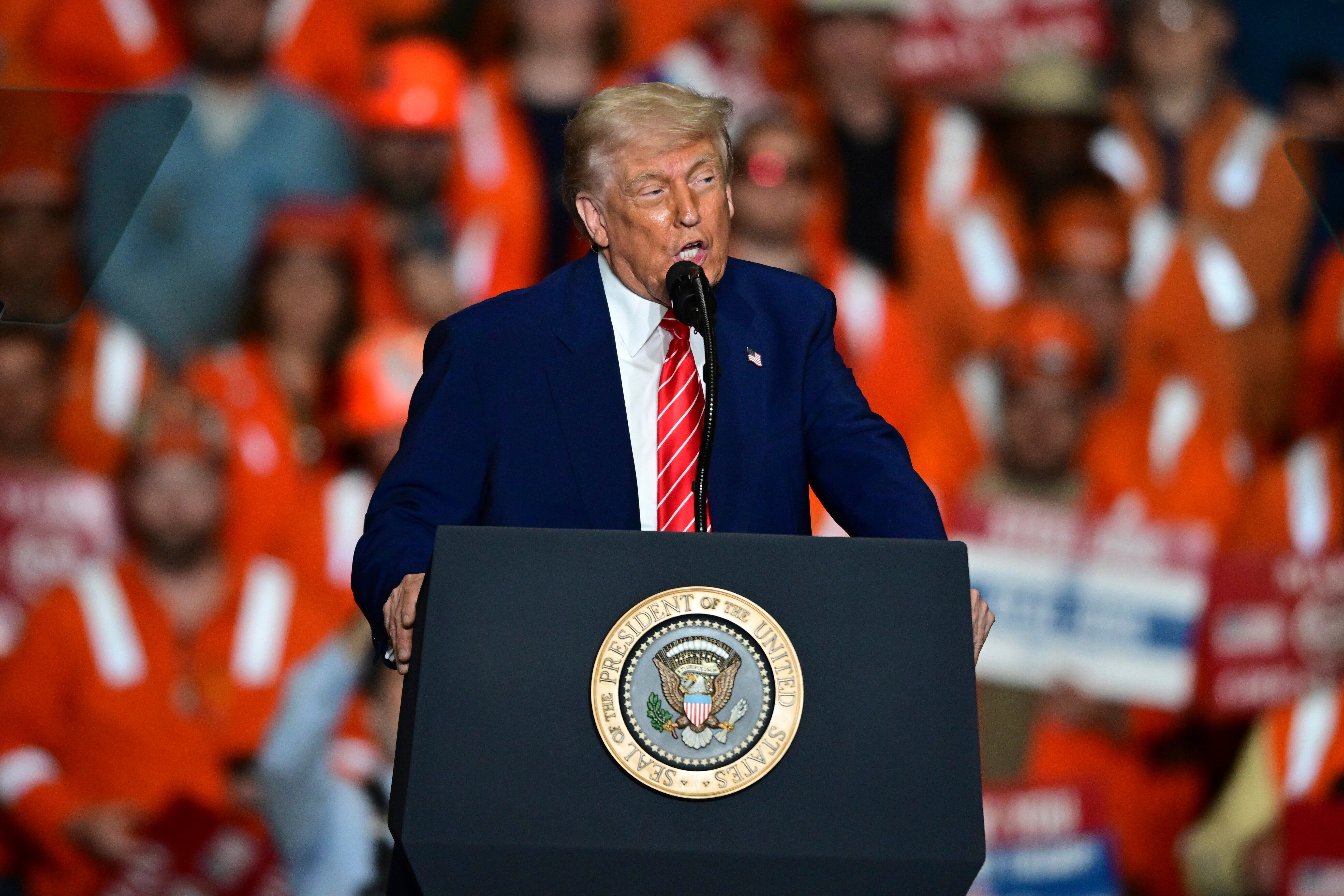 Trump announces 25 percent steel tariff increase to 50 percent as he celebrates US Steel deal