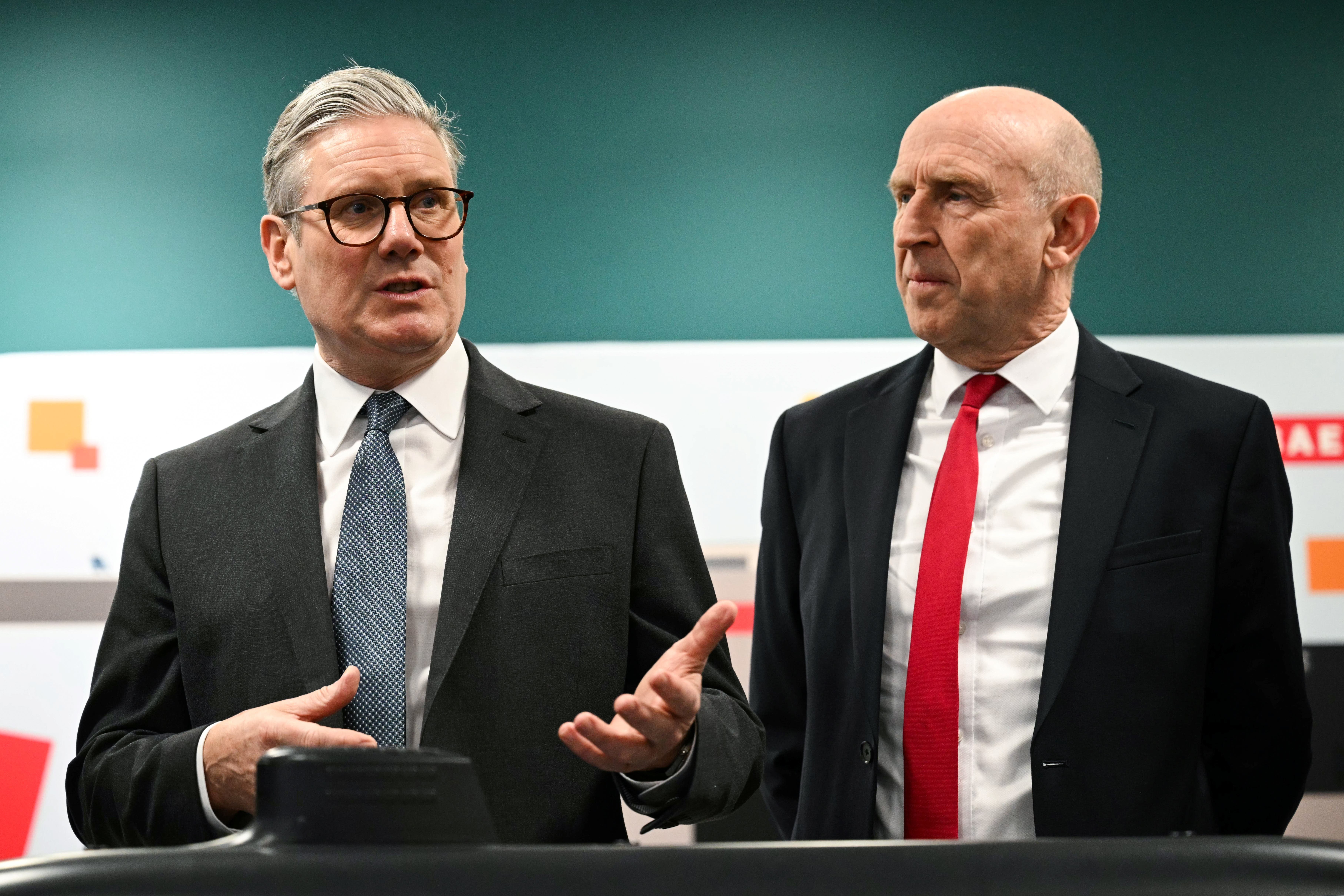 Sir Keir Starmer with defence secretary John Healey