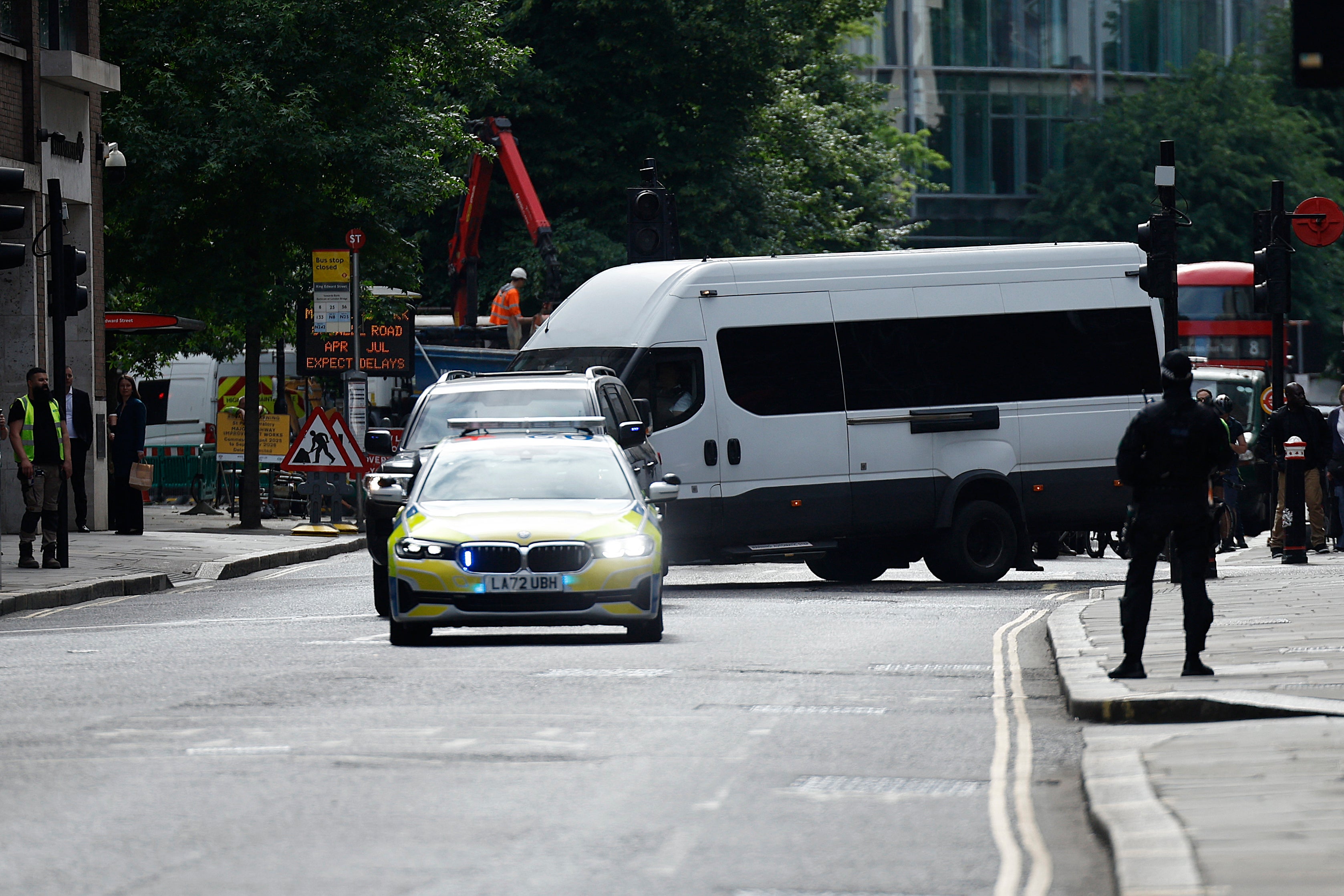 Vladimir Motin travelled to the Old Bailey under police escort