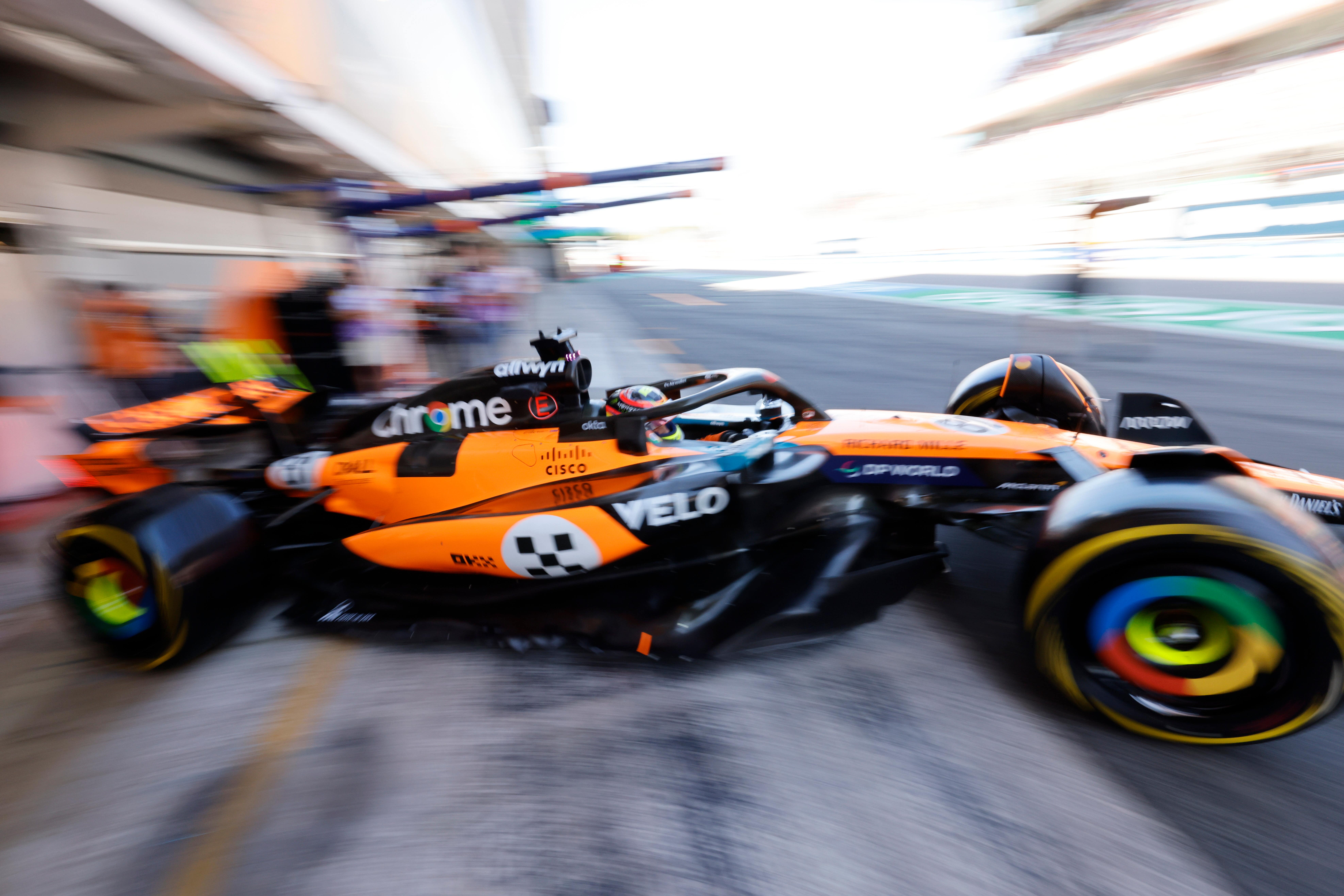 Oscar Piastri was out in front in Spain (Joan Monfort/AP)
