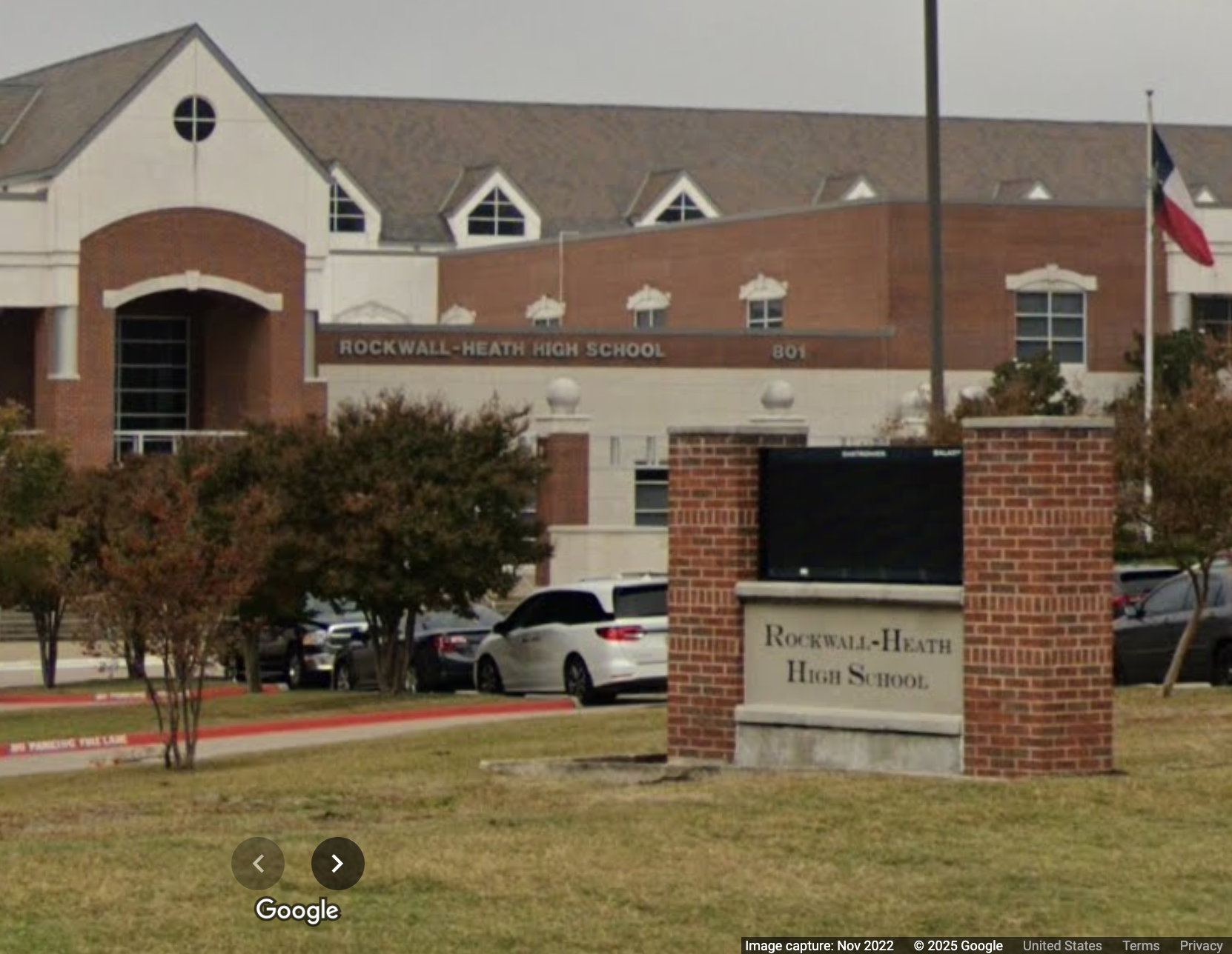 Rockwall Heath High School in Heath, Texas. The family of a cheerleader at the school is suing three cheer coaches after the teen was hospitalized with rhabdomyolysis. The lawsuit claims the coaches extreme workouts-as-punishments caused the teen's condition