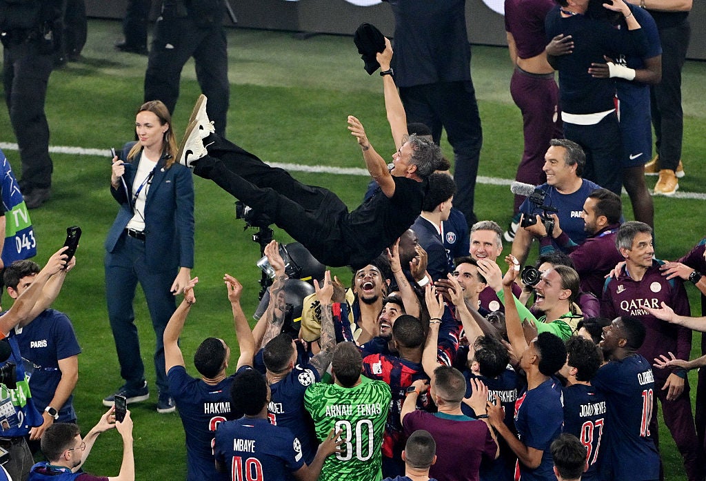 PSG celebrate after tearing Inter apart