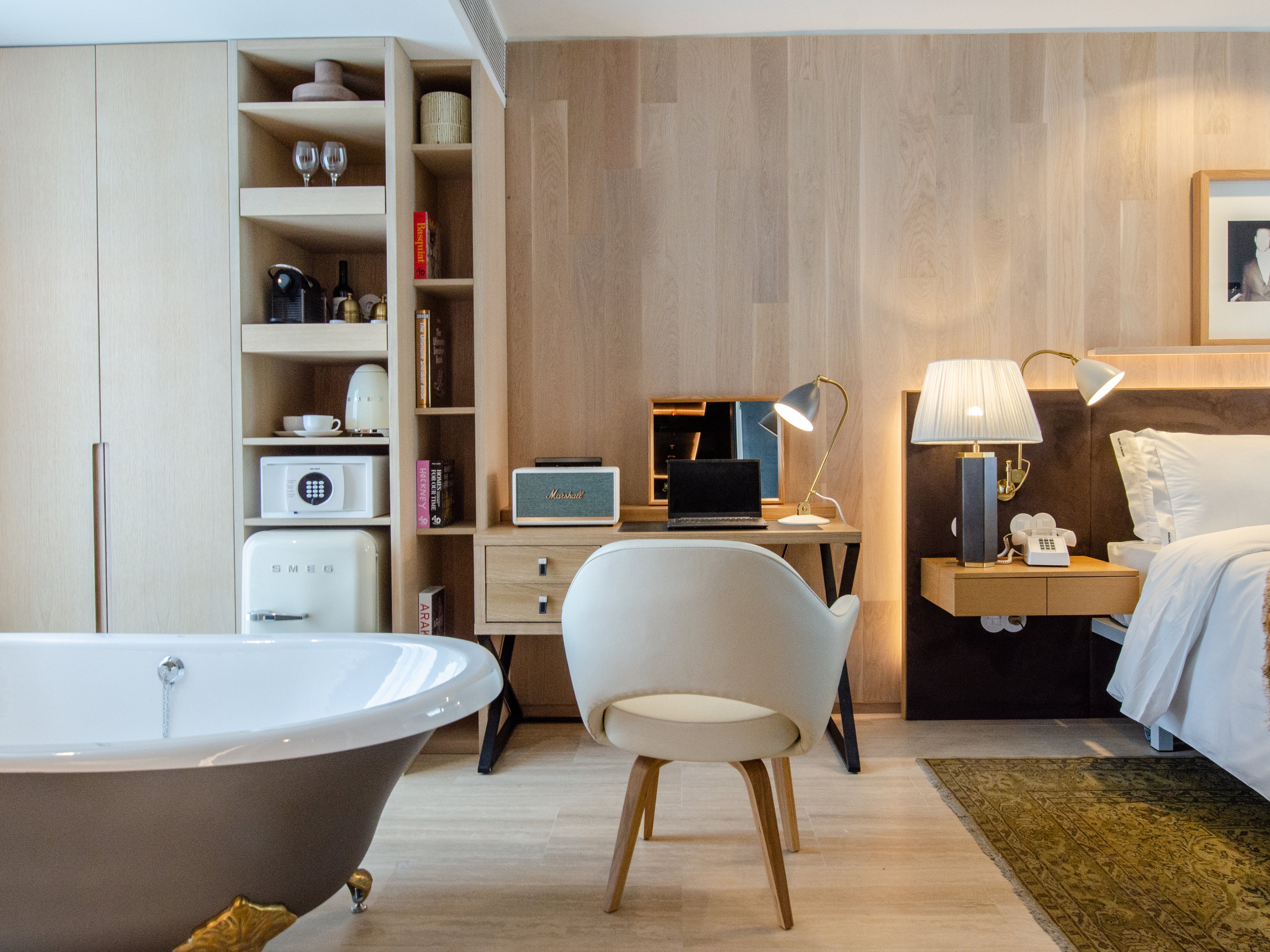 Smart TVs, mini fridges and Nespresso machines add useful little touches to your stay at Browns Avenue Hotel