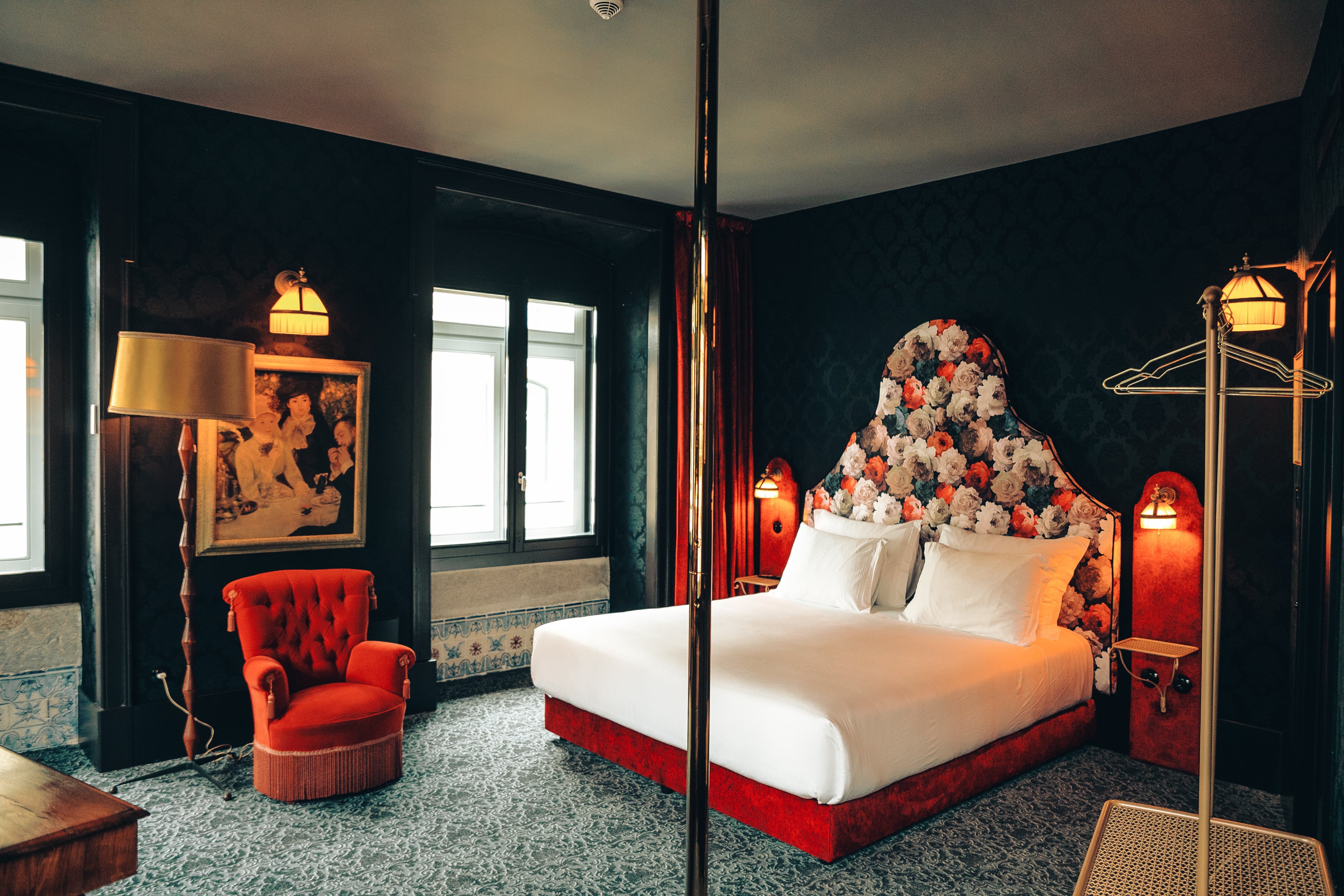 Madam’s Lodge embraces the area’s red light district past with sultry room decor