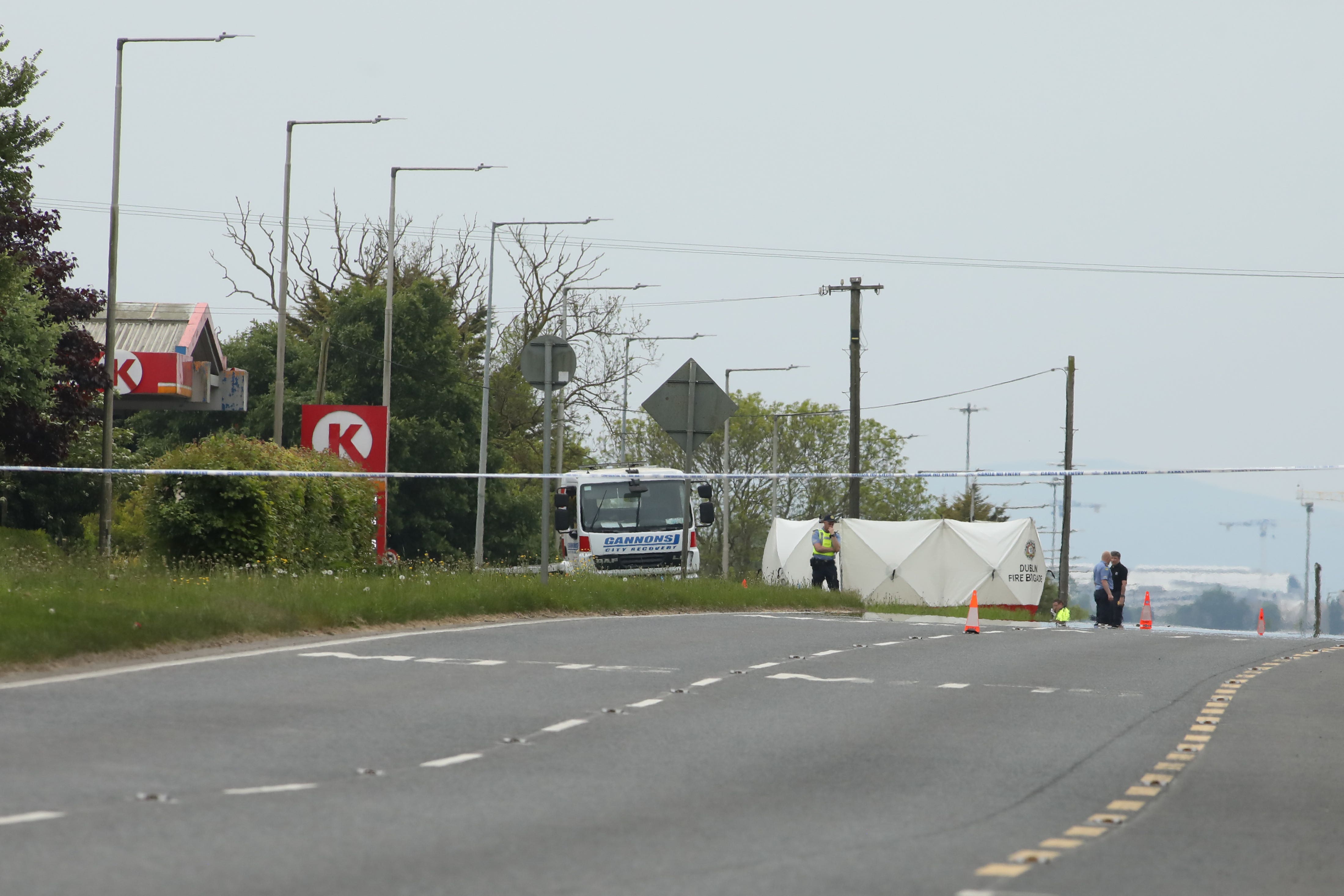 The scene where the collision occurred last month (Garrett White/PA)