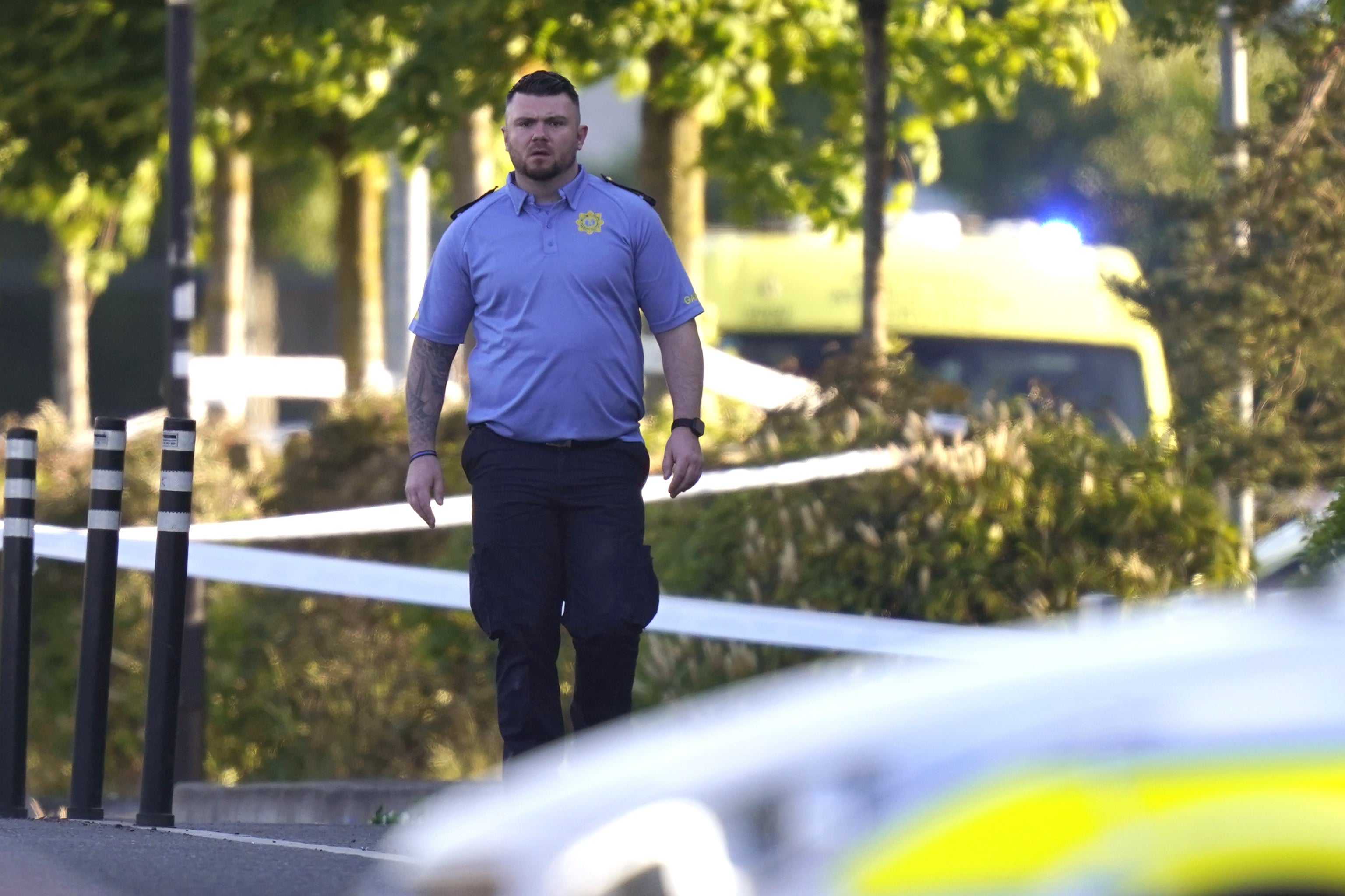 Emergency services near to the scene at Fairgreen Shopping Centre, Carlow