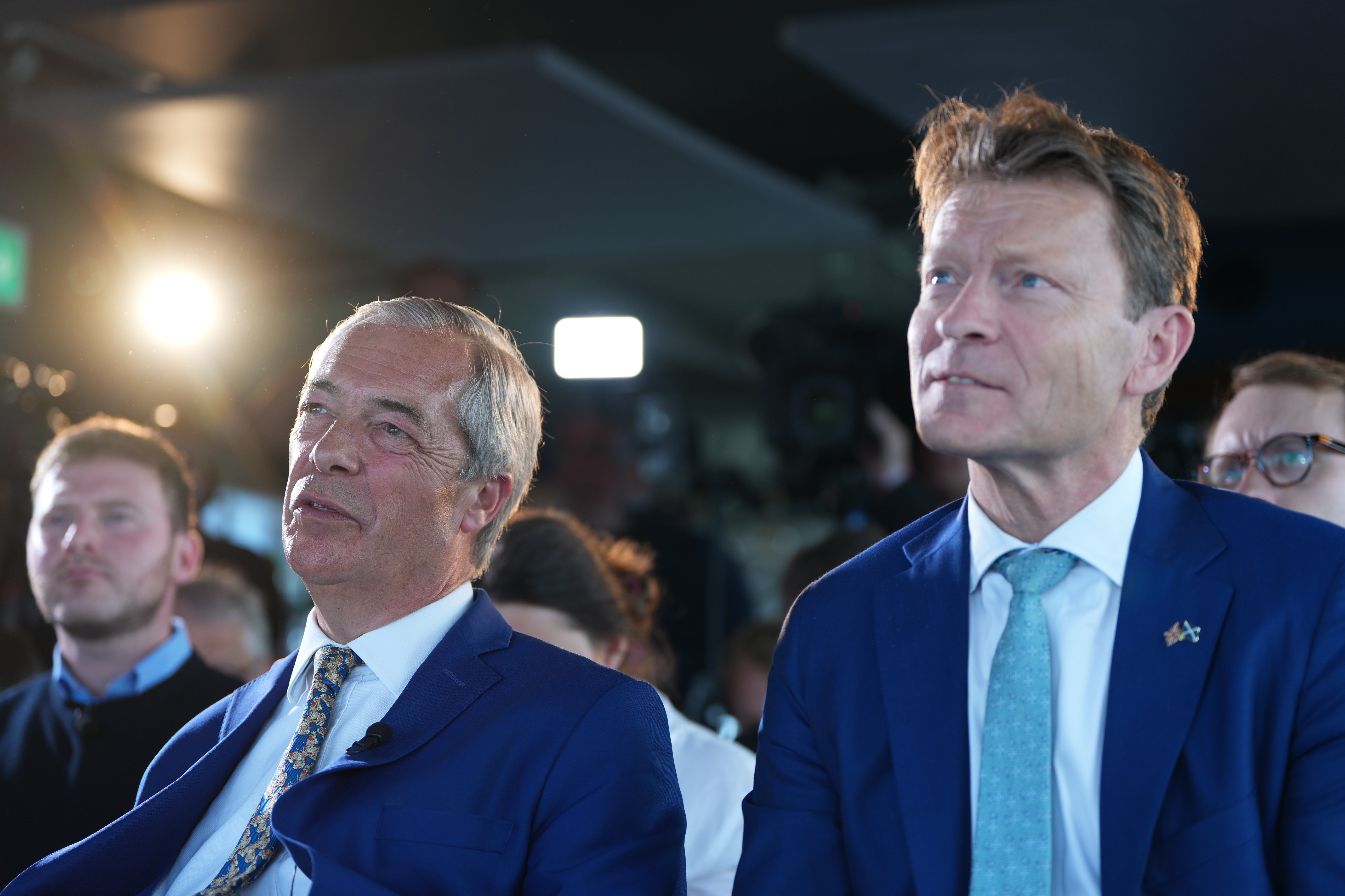 Reform UK leader Nigel Farage (left) and deputy leader Richard Tice