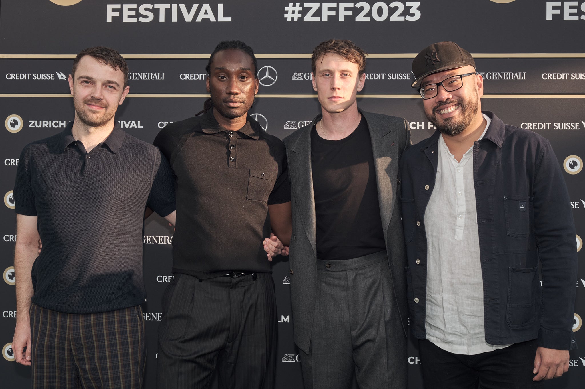 Sam H Freeman, Nathan Stewart-Jarrett, George MacKay and Ng Choon Ping at the Zurich Film Festival in 2023