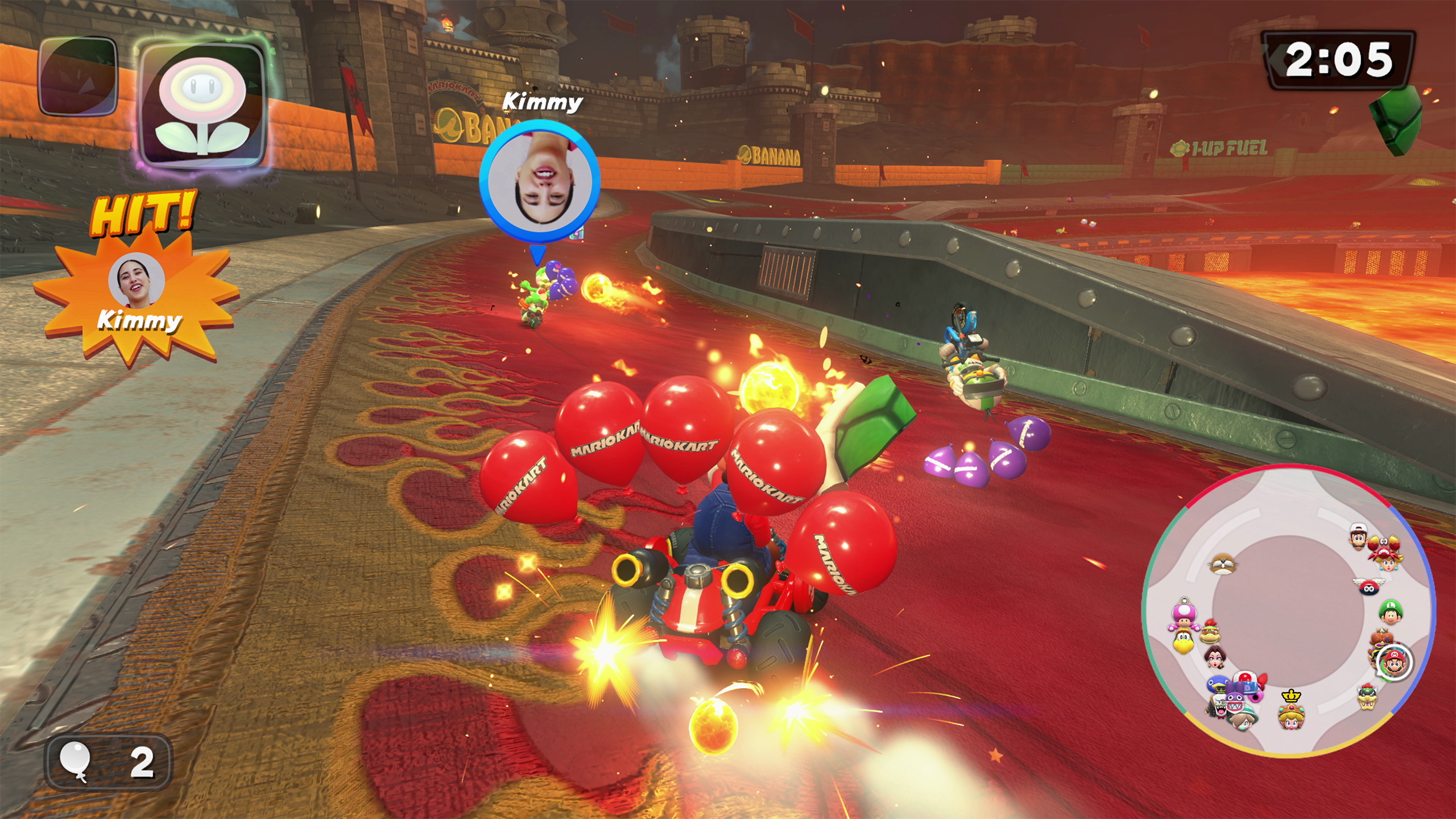 You get points for popping balloons as well as keeping your own, so hiding from other players won’t work