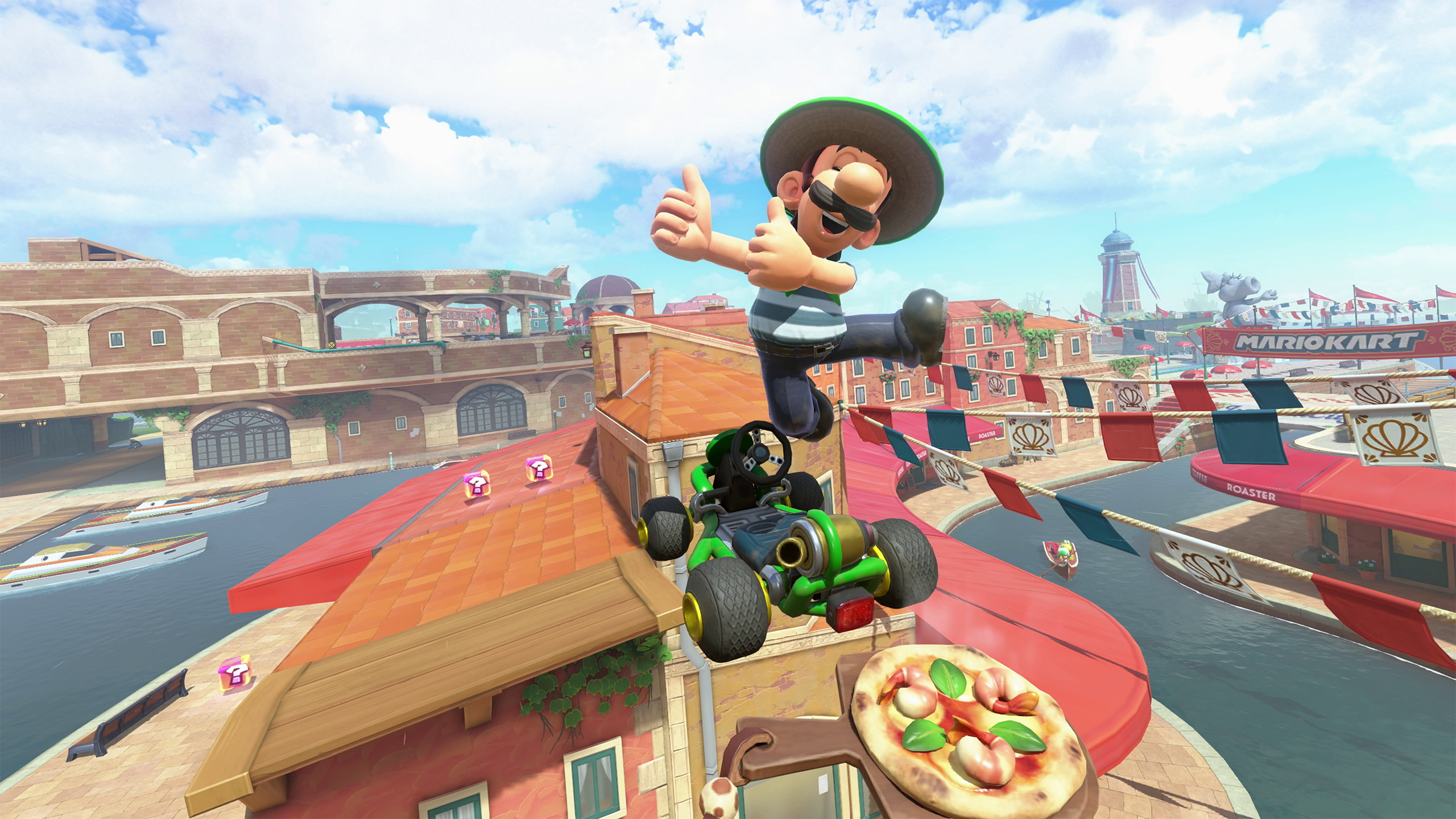 Giving Luigi a pizza makes him extra Italian – it’s all very tasteful