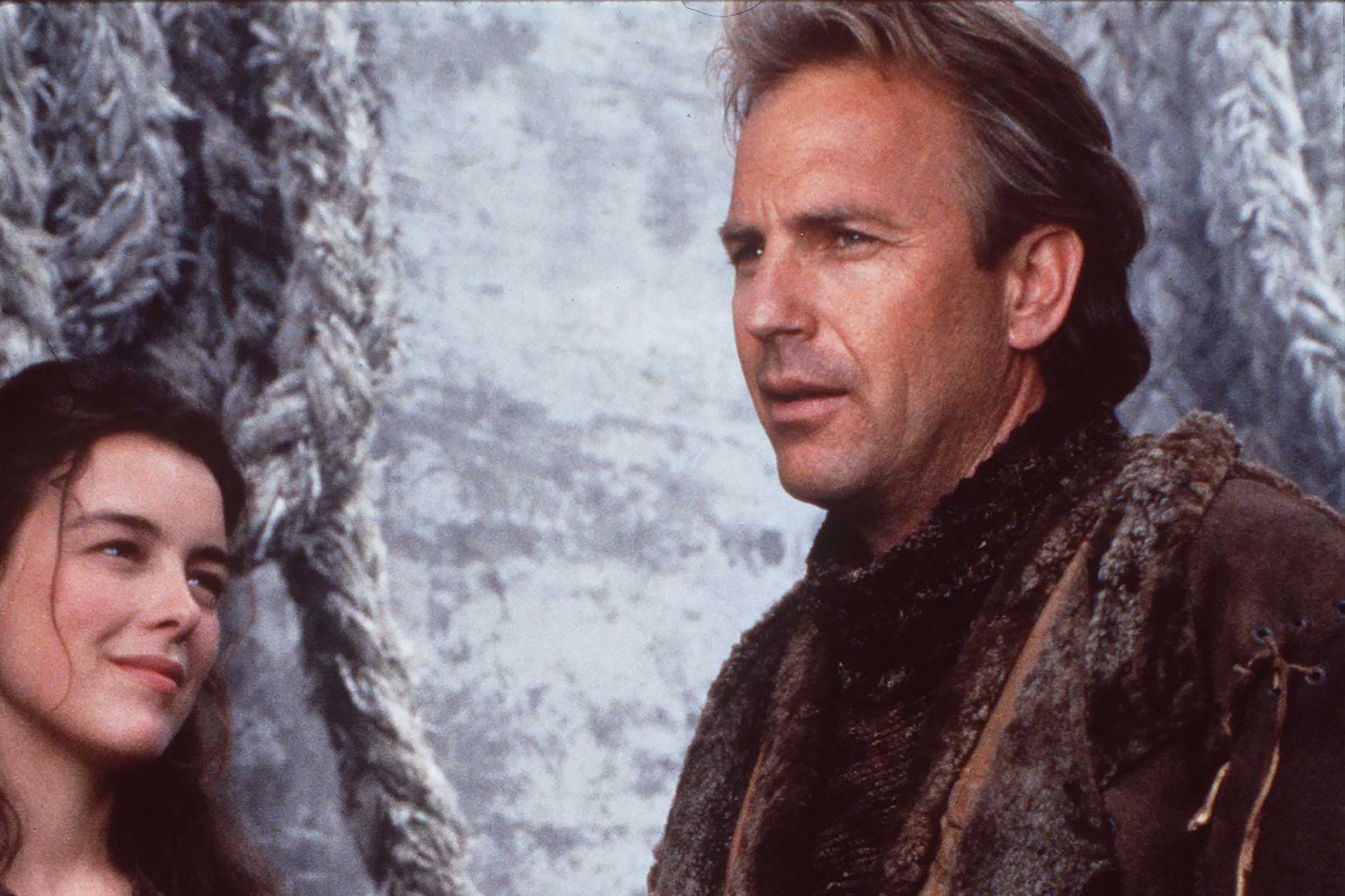 Kevin Costner and Olivia Williams in ‘The Postman’