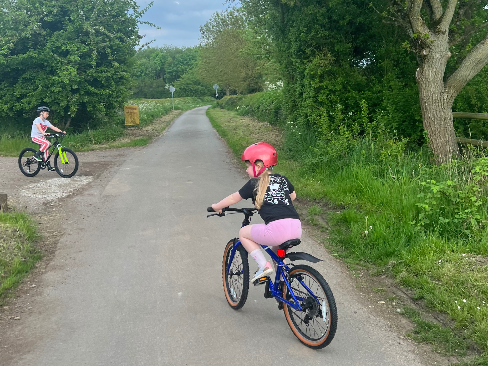 Our mini testers in action, putting the bikes through their paces