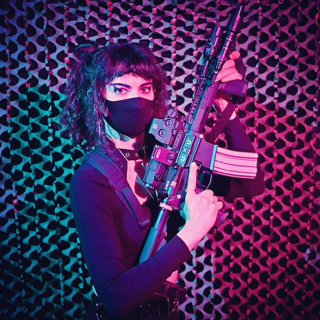 Tacticool Girlfriend, or TGF, speaks mainly to a left-leaning demographic and teaches people about weapons logistics and how to concealed-carry through her Instagram and YouTube content