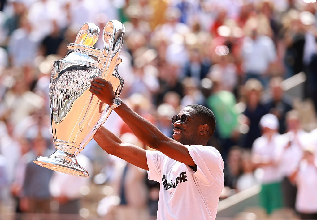 Ousmane Dembele lifted the Champions League trophy at the French Open