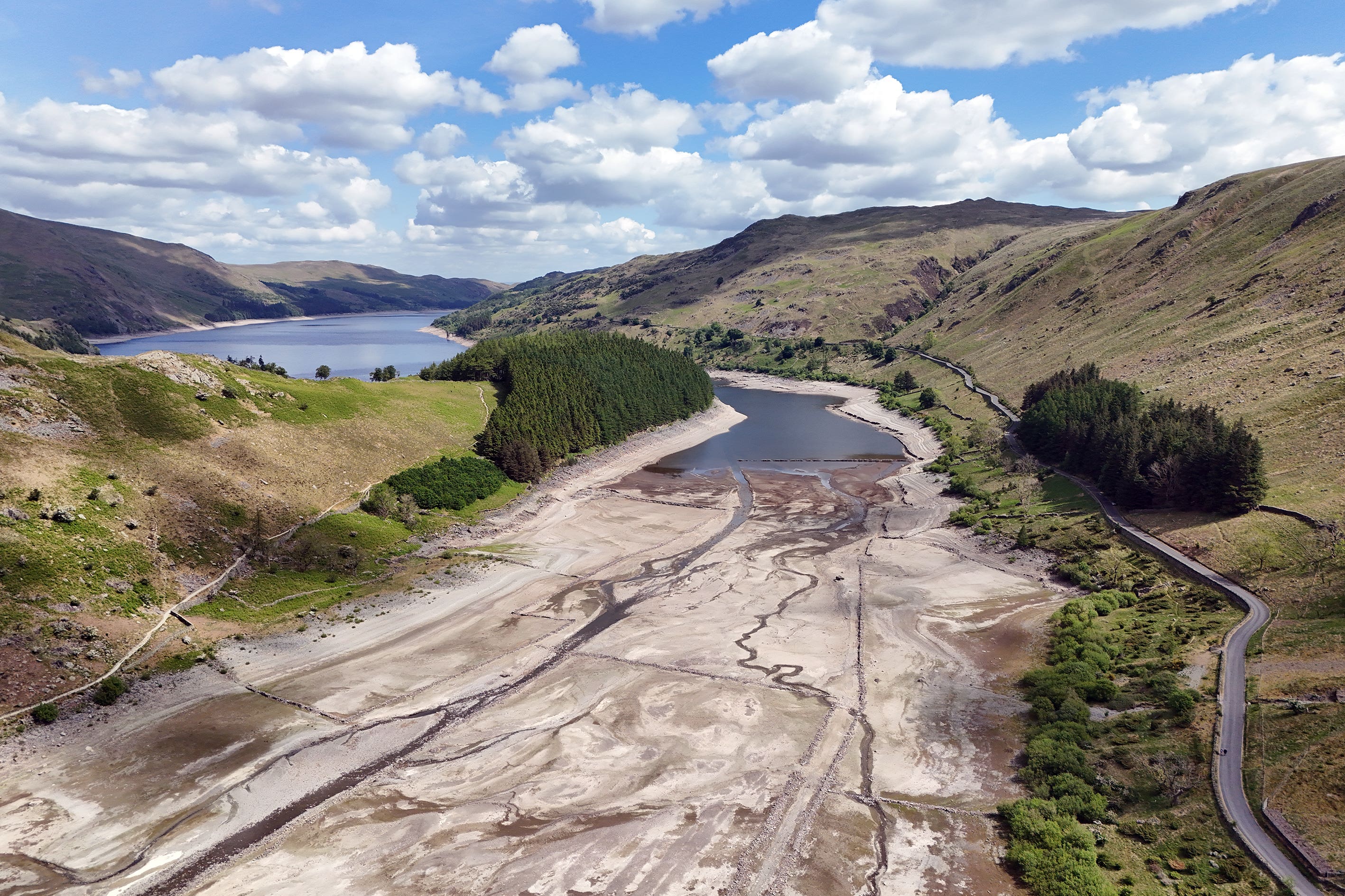 Dry conditions have left reservoirs depleted (Owen Humphreys/PA)