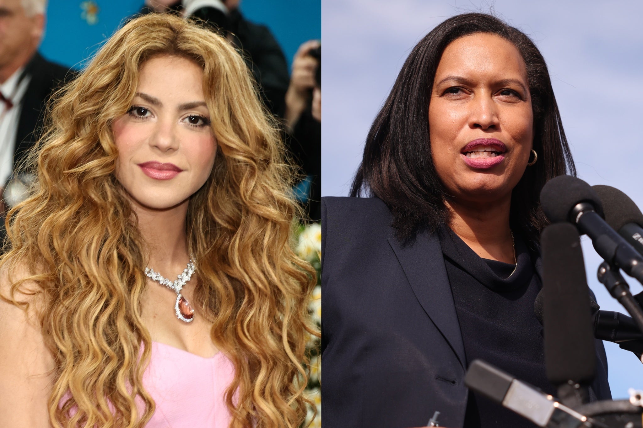 Shakira and Washington DC mayor Muriel Bowser