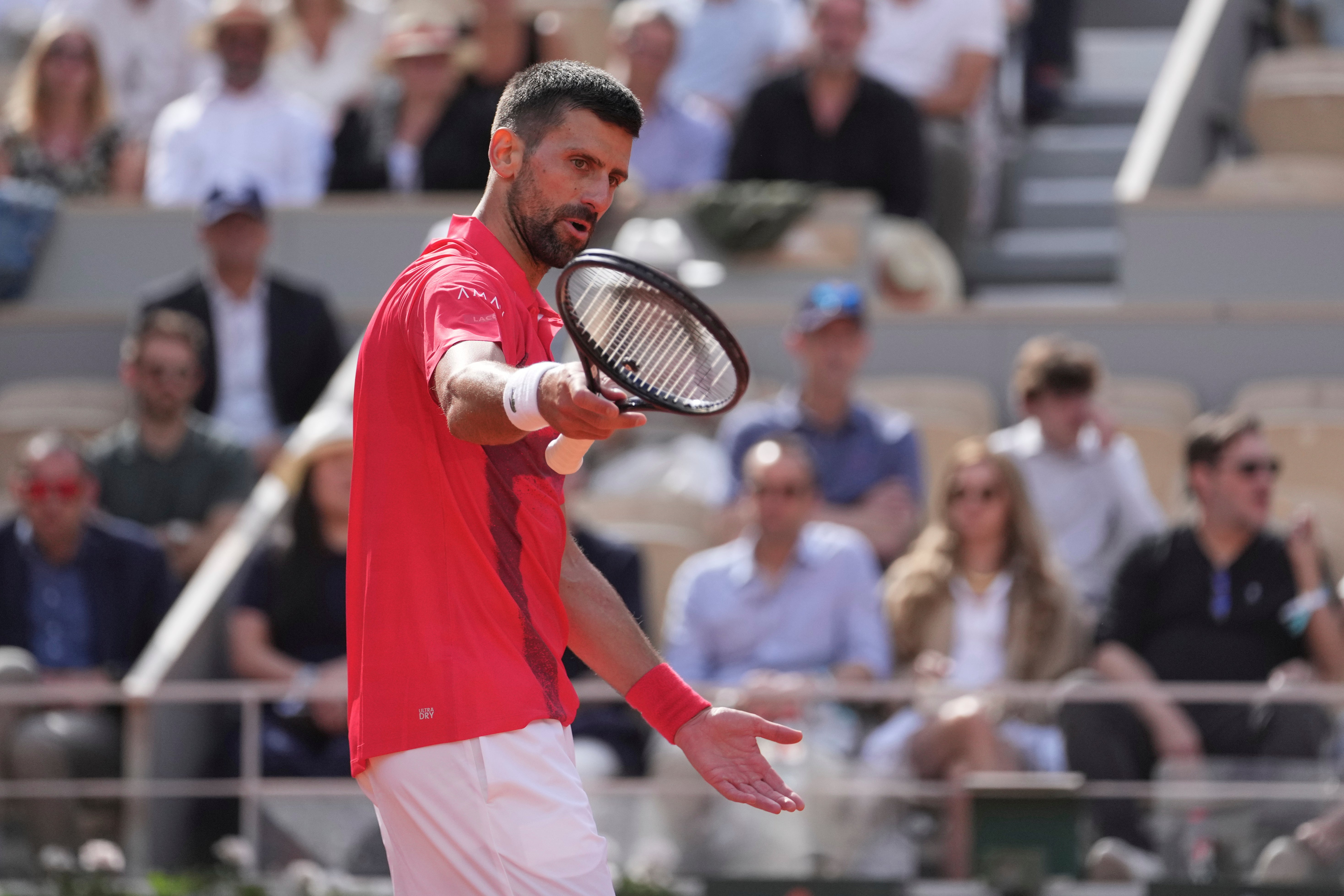 Novak Djokovic is chasing a record 25th Grand Slam crowd