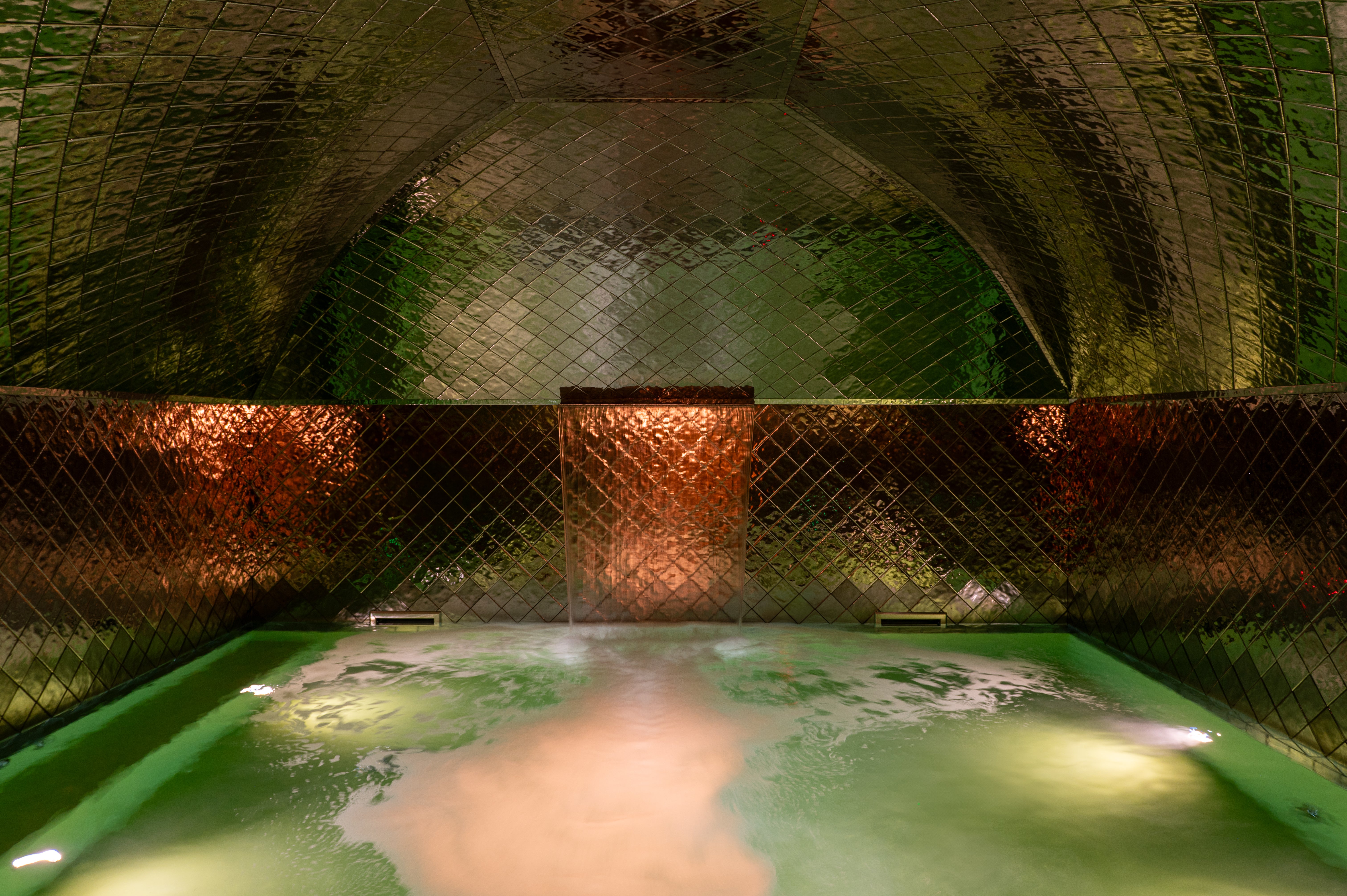 The 'epic' pool in Rome's Palazzo Talia, one of two Rome entries